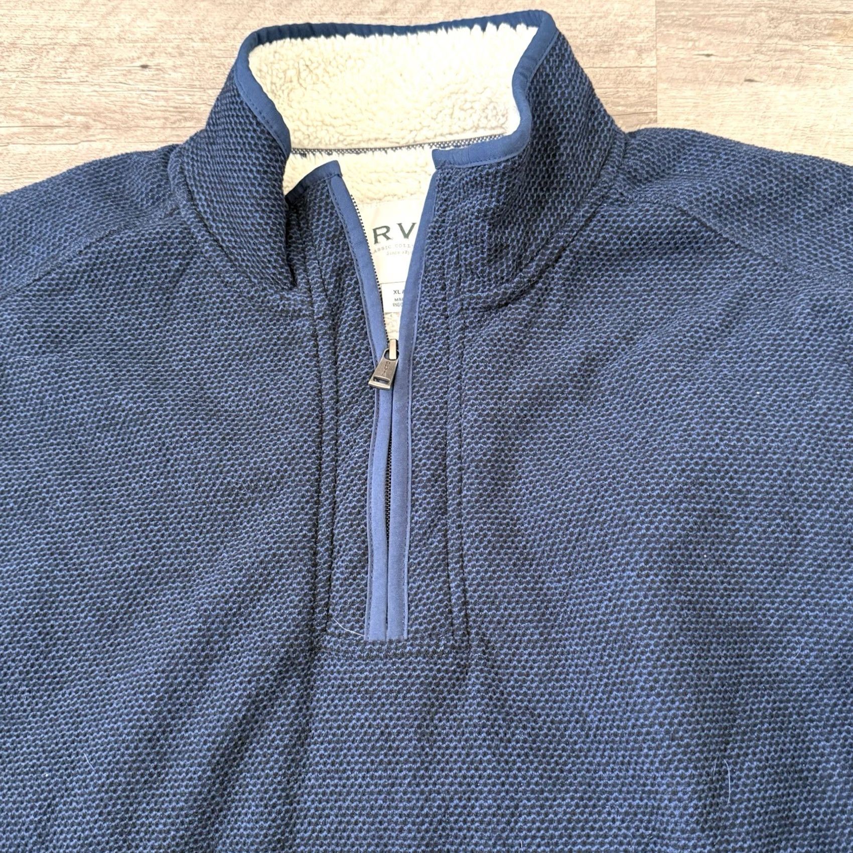 Orvis Orvis 1/4 Zip Pullover Mens XL Blue Sherpa Pockets Thick Warm Knit Sweatshirt Size US XL / EU 56 / 4 - 3 Thumbnail