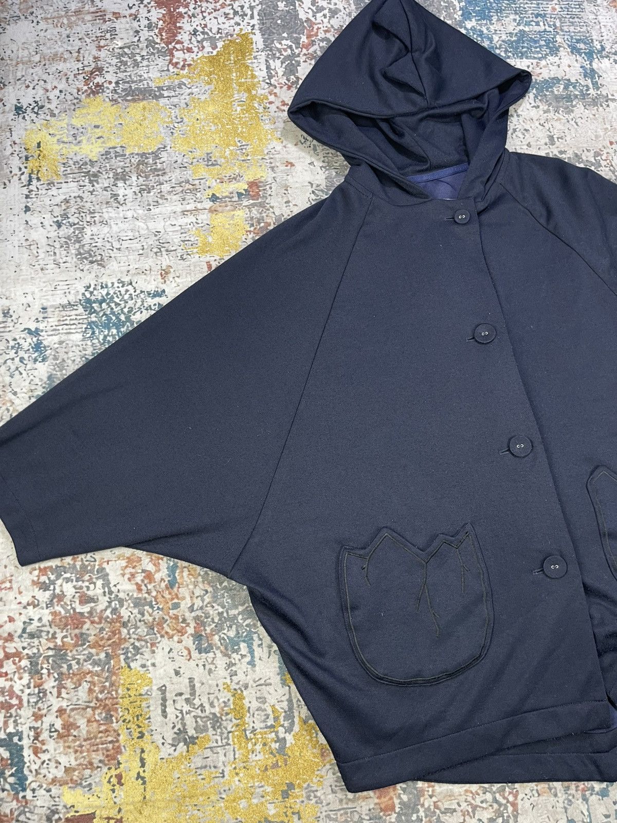 Japanese Brand Rivet And Surge JP Dino Dragon Button Down Hooded Sweatshirt Size ONE SIZE - 2 Thumbnail
