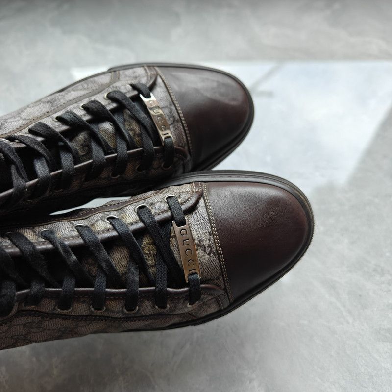 Gucci Double G High-Top Fashion Sneakers -