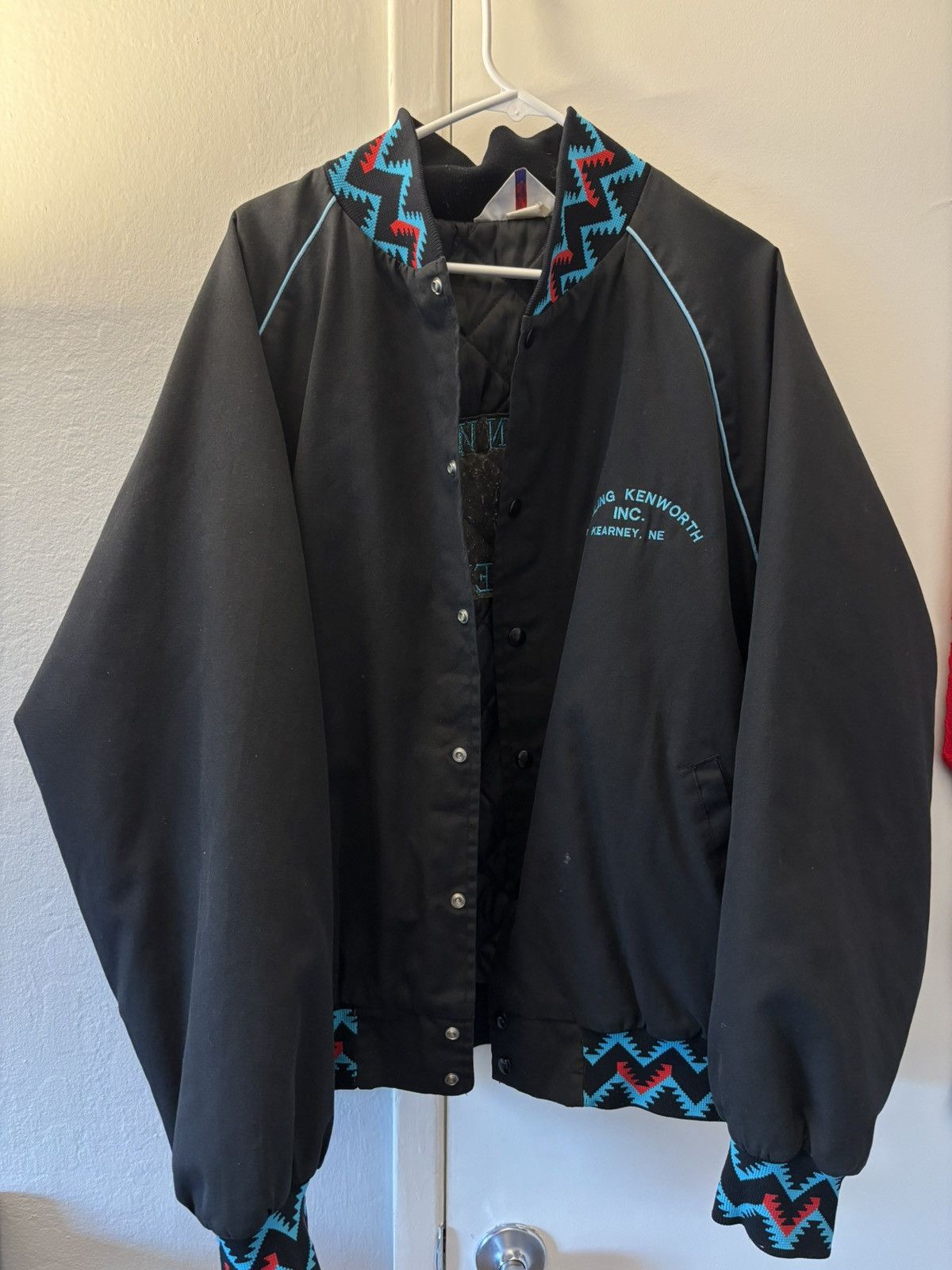 Other Aztec Collar Black Bomber Jacket Size US XXL / EU 58 / 5 - 1 Thumbnail