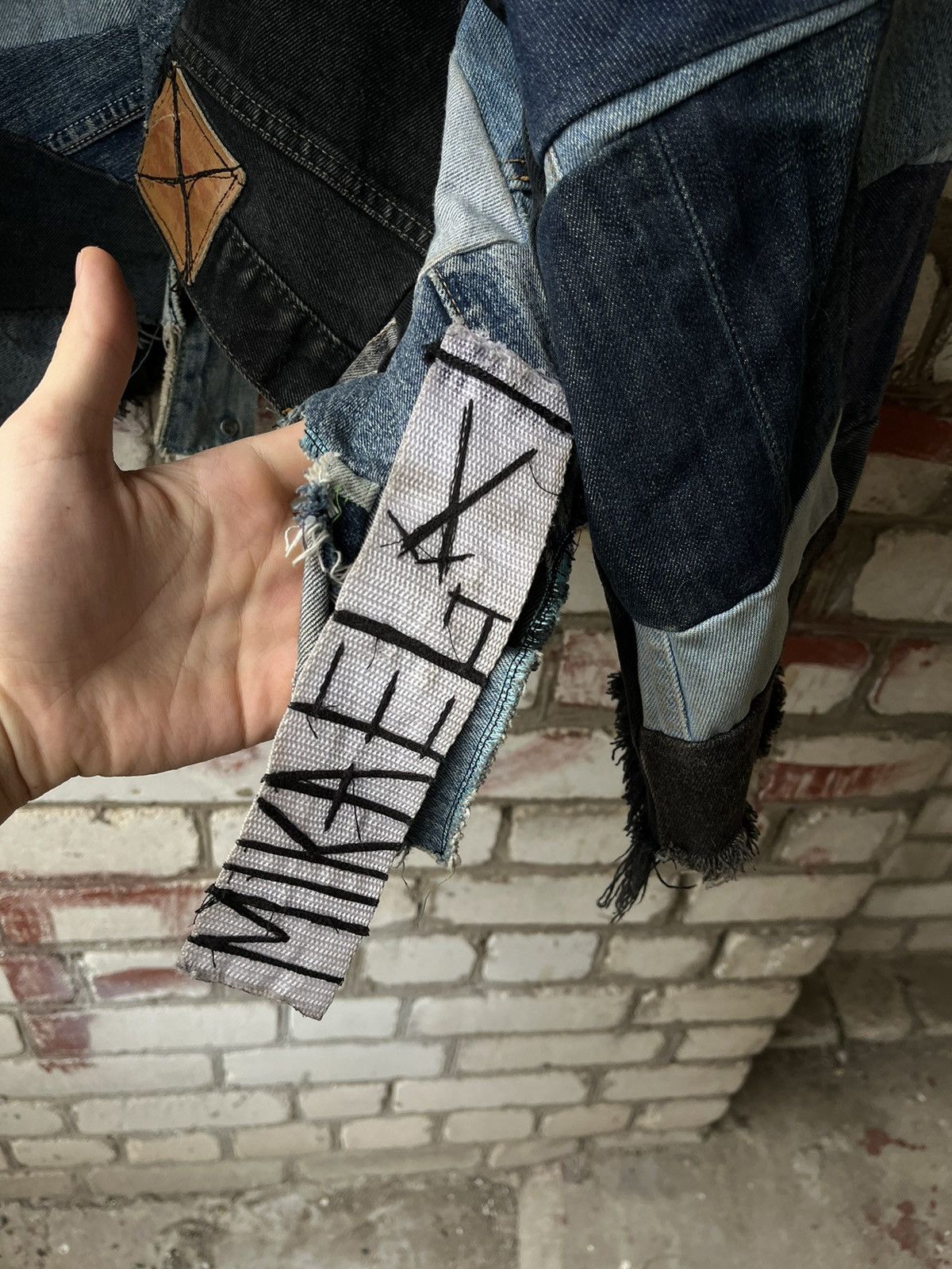 Japanese Brand × Levi's × Vintage Vintage Levi’s Rare denim patchwork jacket 501 pants Size US XL / EU 56 / 4 - 11 Thumbnail