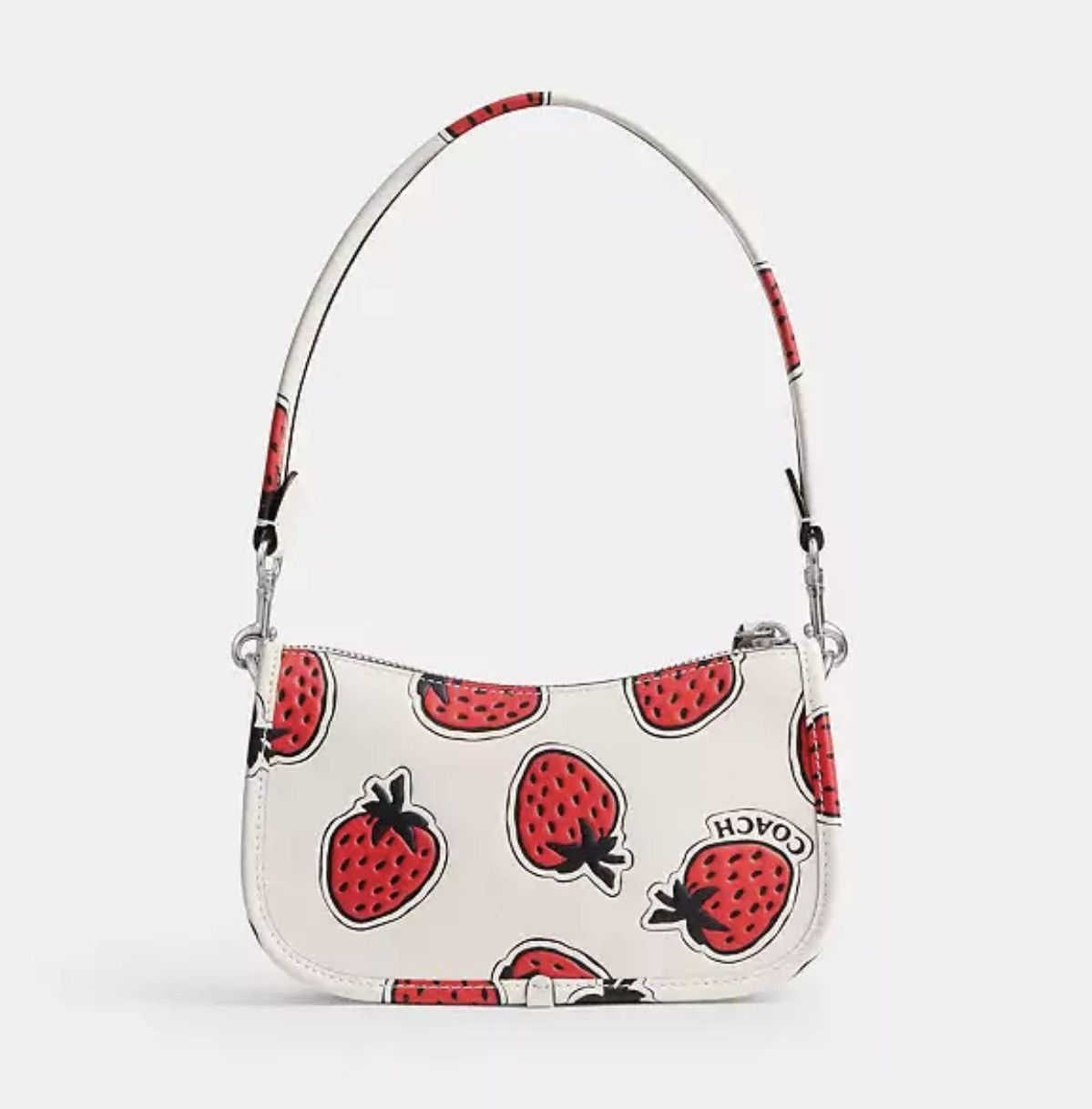 Coach Coach Strawberry Mini Leather Swinger 20 LH/Chalk Size ONE SIZE - 10 Thumbnail
