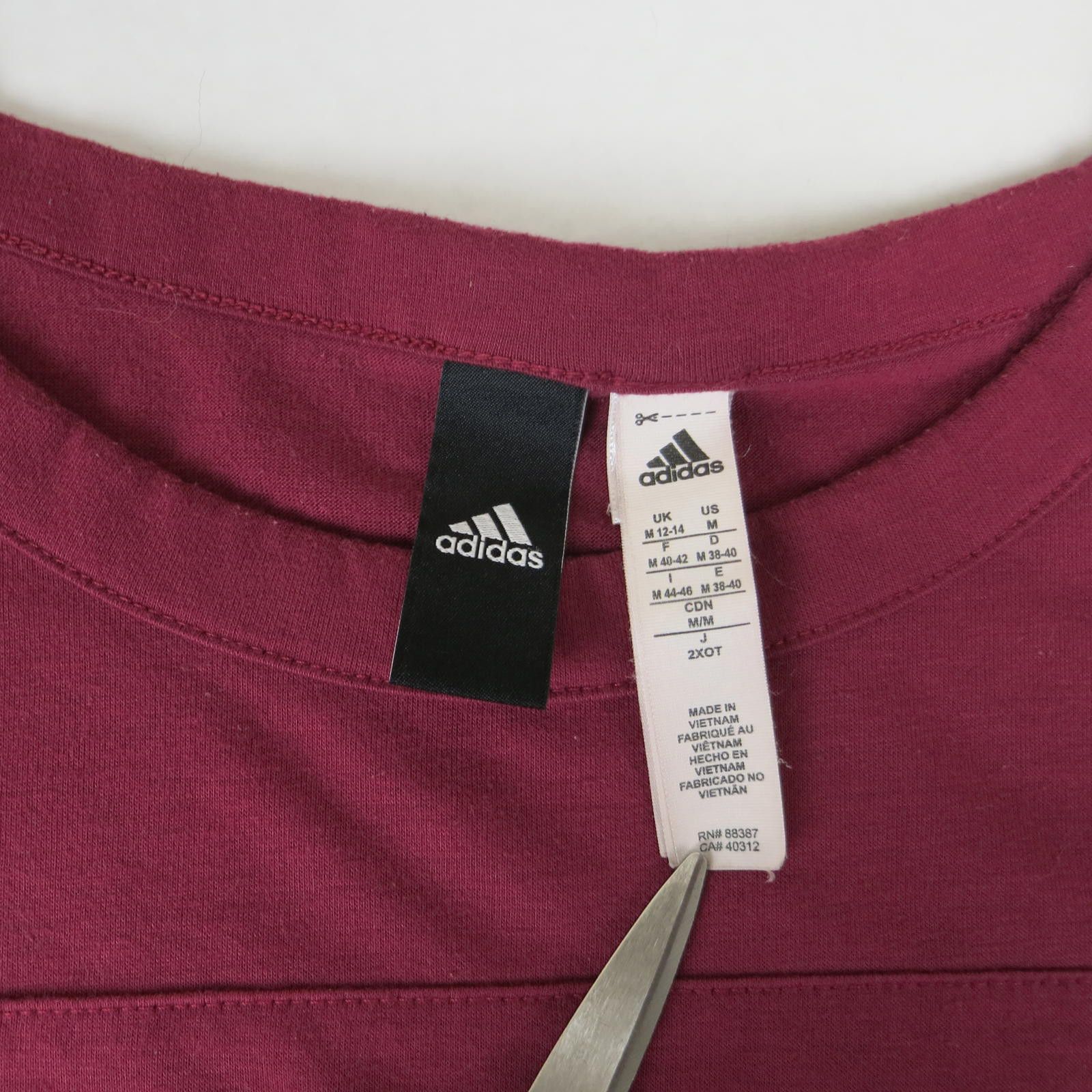 Adidas Women's Medium adidas Burgundy and Gray Tunic Shirt Size M / US 6-8 / IT 42-44 - 6 Thumbnail