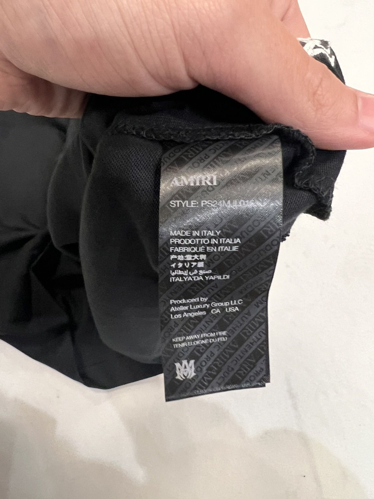 Amiri Amiri Staggered Logo Black/Black T-Shirt Size US XL / EU 56 / 4 - 4 Thumbnail