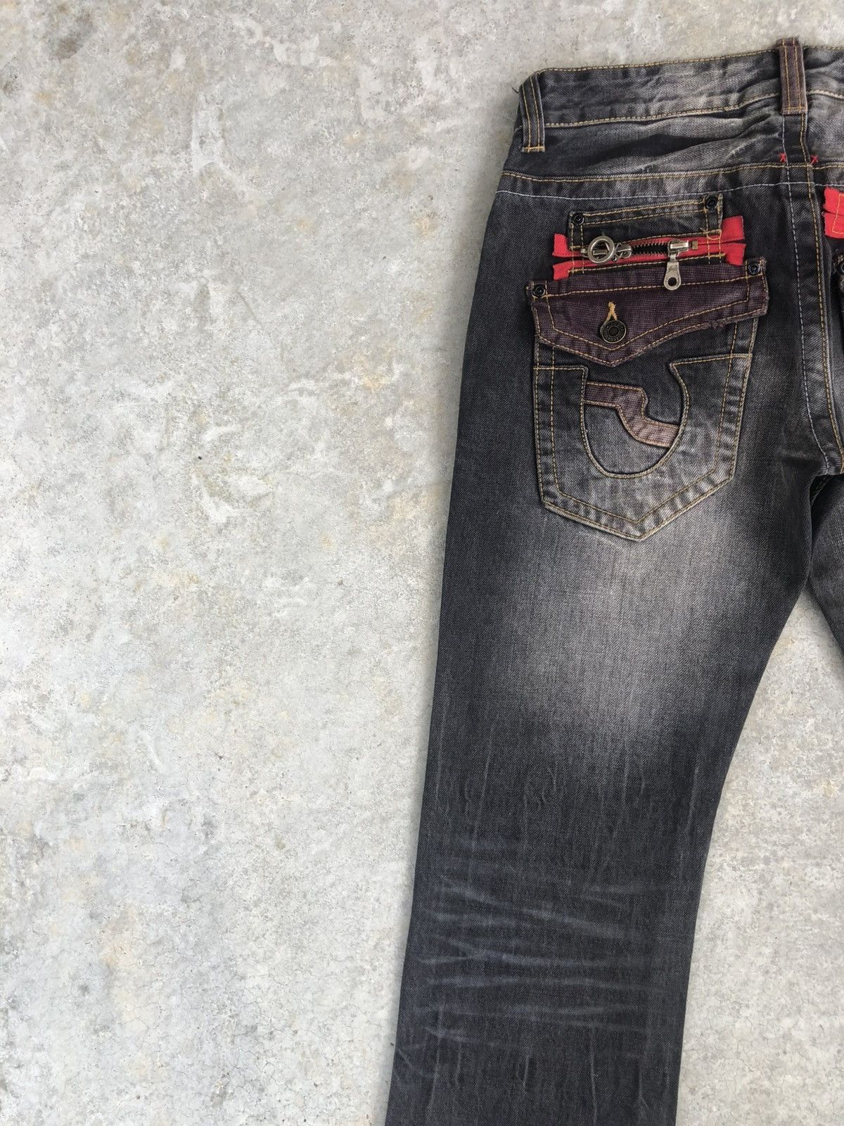 semanticdesign Japanese Semantic Design Flared Jeans Distressed Punk Style Size US 30 / EU 46 - 9 Thumbnail