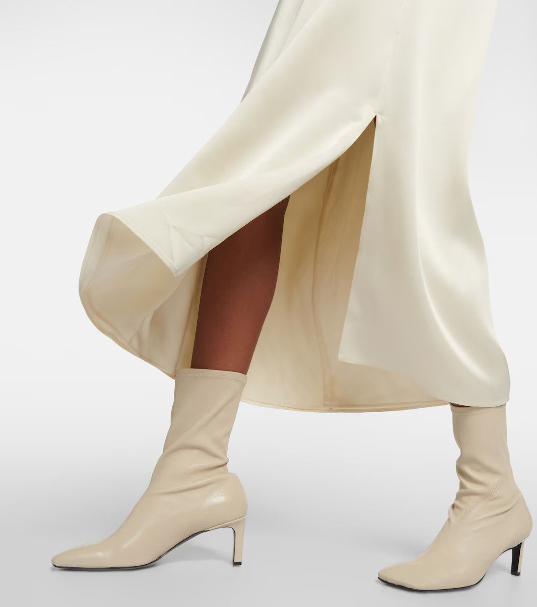 Jil Sander o1y0925 Midi Dress in Ivory Size L / US 10 / IT 46 - 5 Thumbnail
