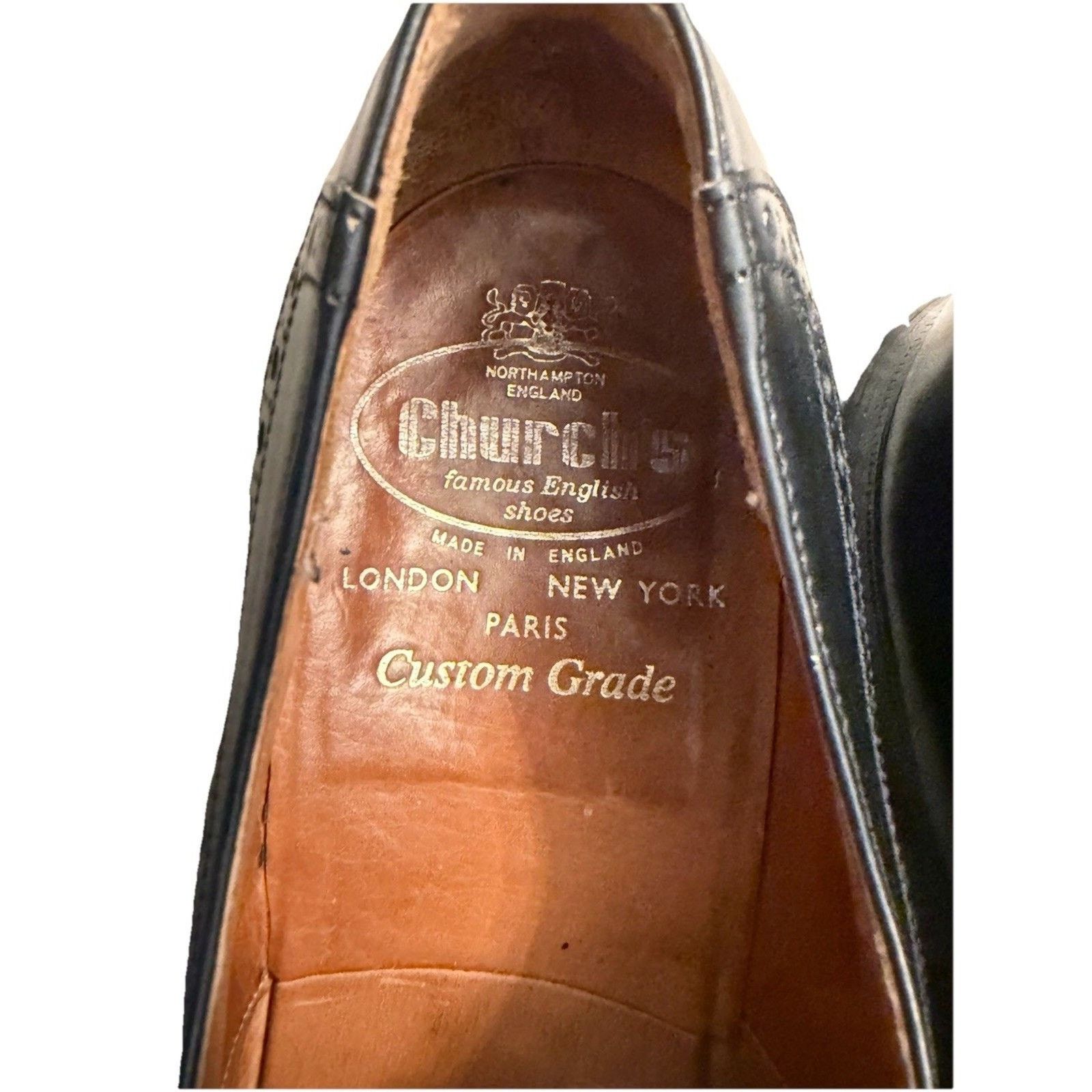 Church's Church's Custom Grade Wingtip Brogue Derby Black Leather Size US 10 / EU 43 - 2 Thumbnail