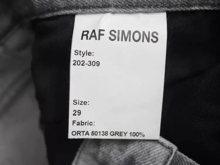 Raf Simons Raf Simons 20AW Grey Back Zipper Denim Size US 29 - 9 Thumbnail
