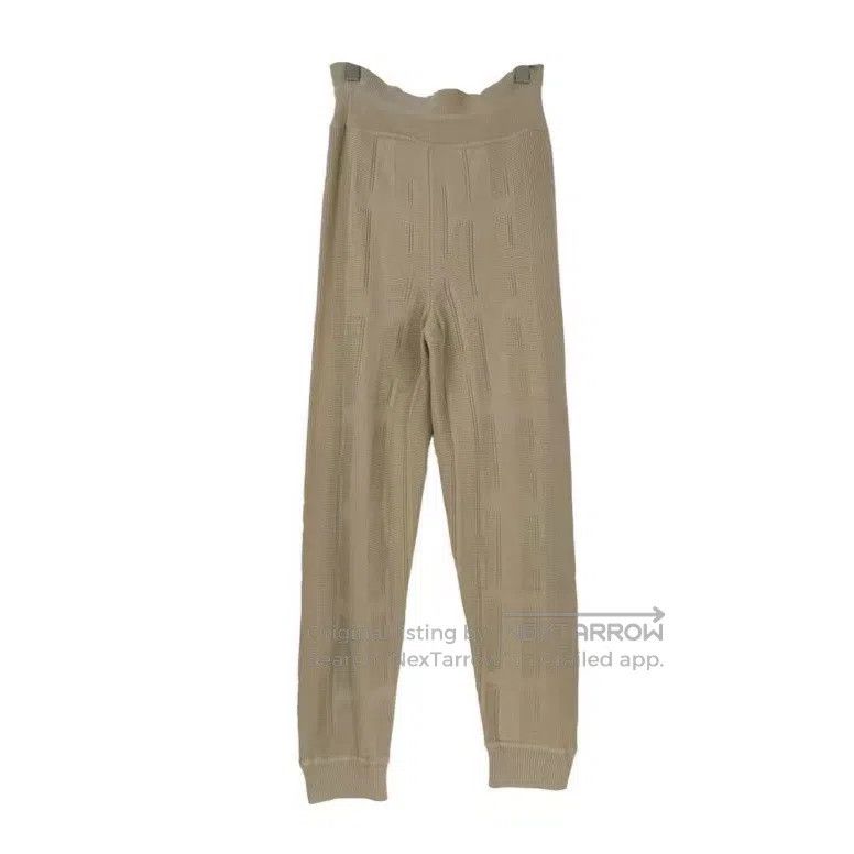 Hermes Hermes Off-White Full Print Wool Knit Trousers Size 24" / US 00 / IT 34 - 2 Thumbnail