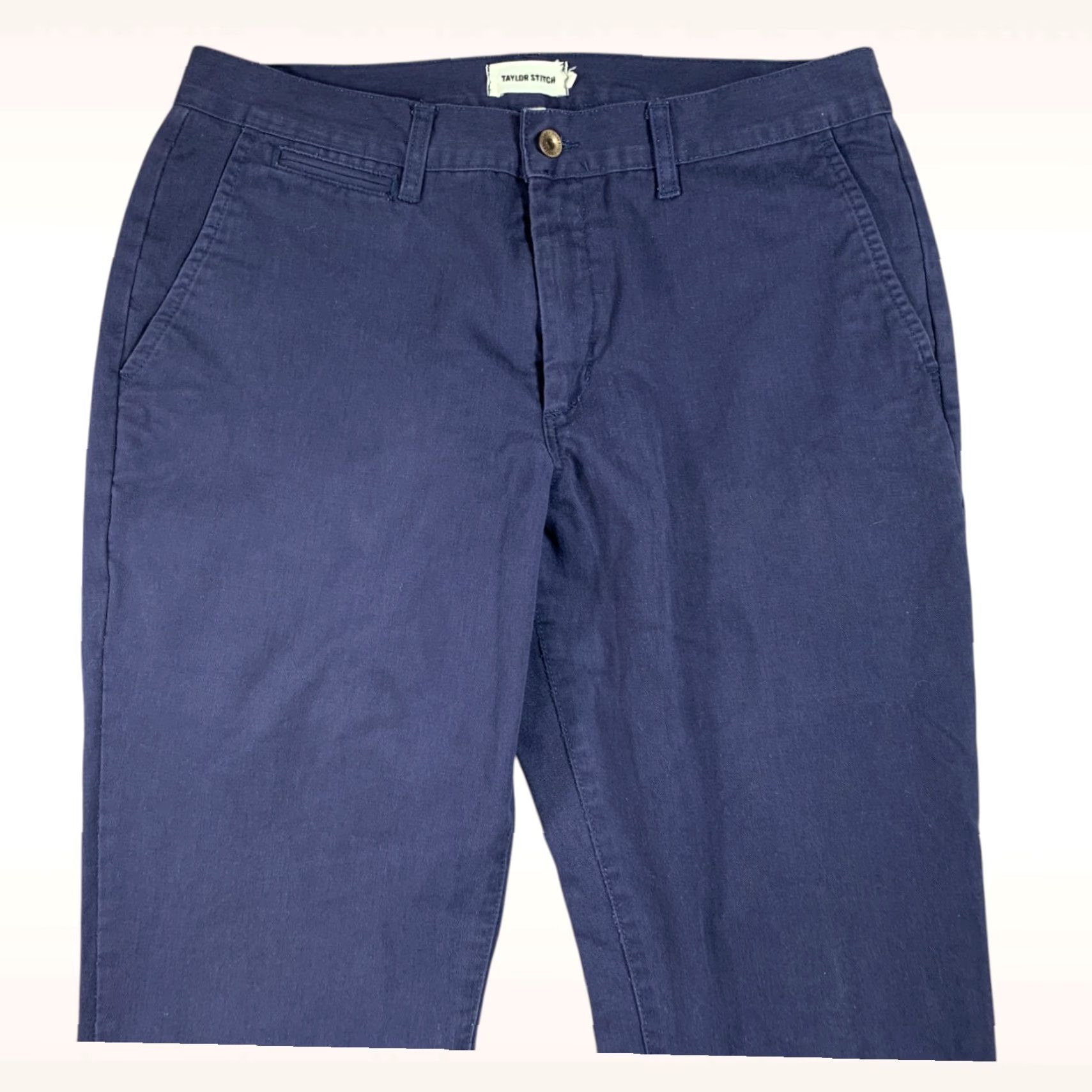 Taylor Stitch The Slim Chino Pants Mens 32x34 Navy 100% Organic Cotton Twill Chino Mens Slim Navy Pants