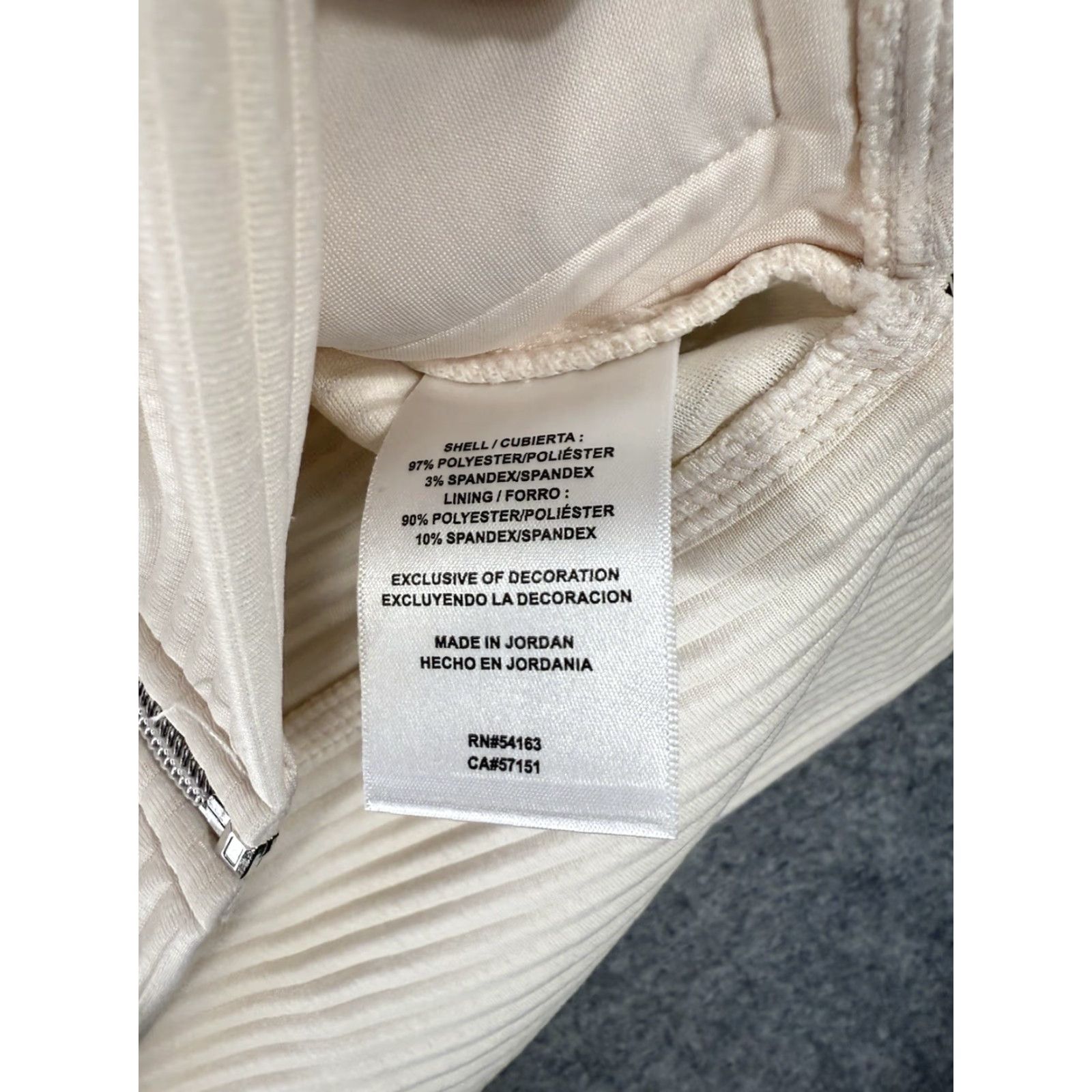 DKNY VINTAGE DKNY Ottoman Full-Zip Hoodie Womens XL Sand Ivory Ribbed Stretch Lined NWT Size XL / US 12-14 / IT 48-50 - 6 Thumbnail