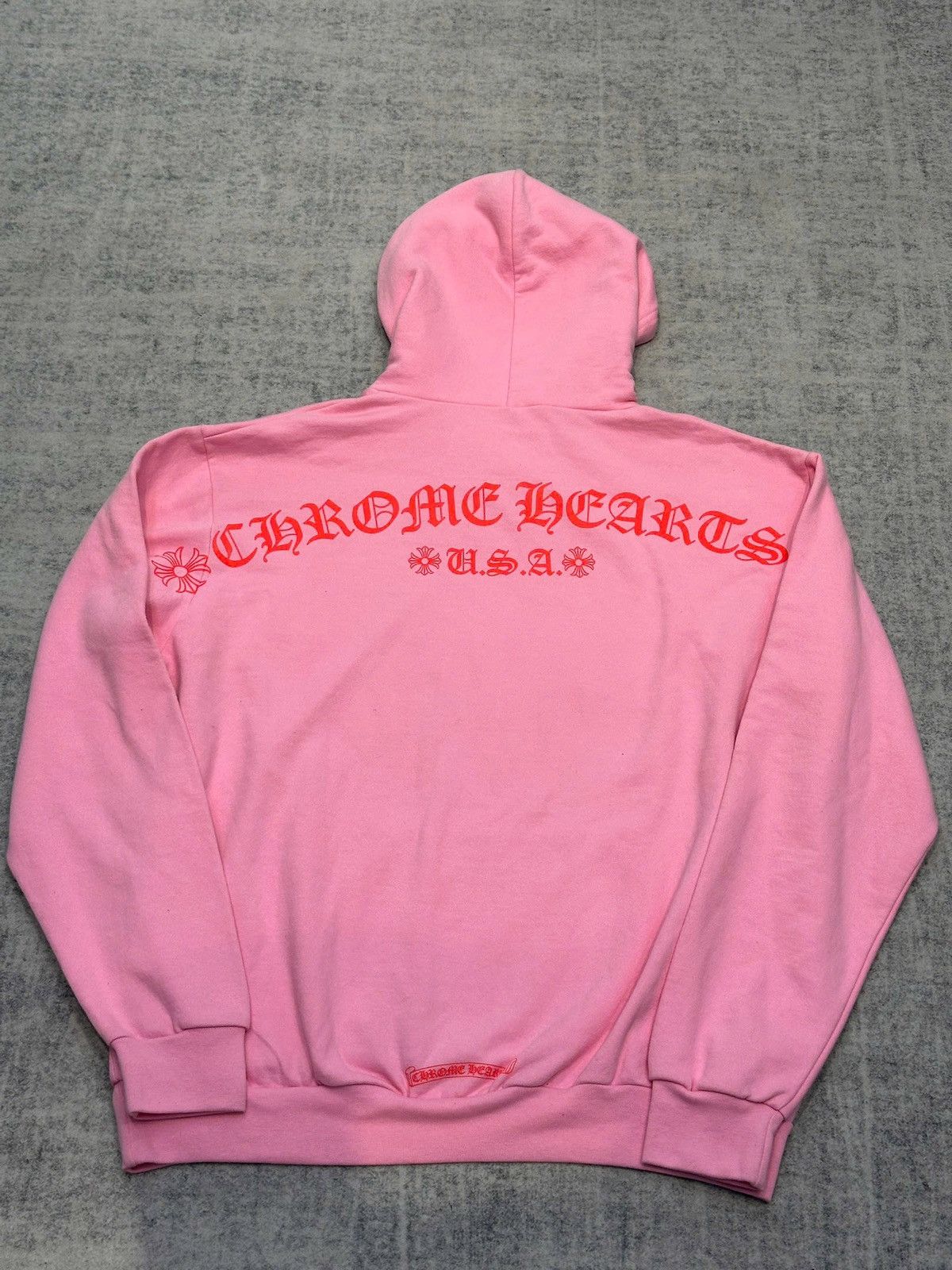 Chrome Hearts Chrome Hearts USA Script Logo Pink Pullover hoodie Size L / US 10 / IT 46 - 2 Thumbnail