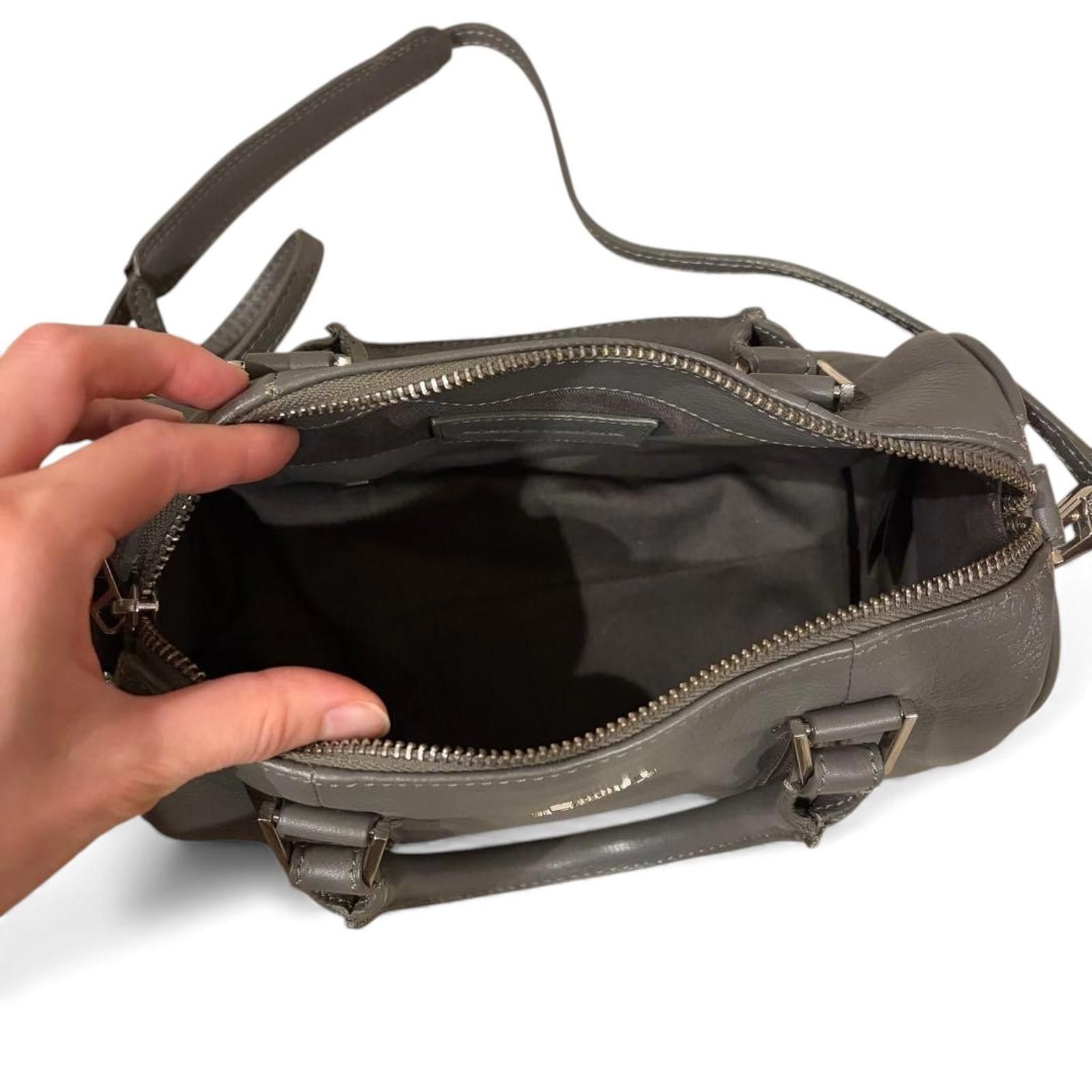 Zadig & Voltaire Zadig & Voltaire - Grey Leather Handbag Dual Handles Size ONE SIZE - 7 Thumbnail