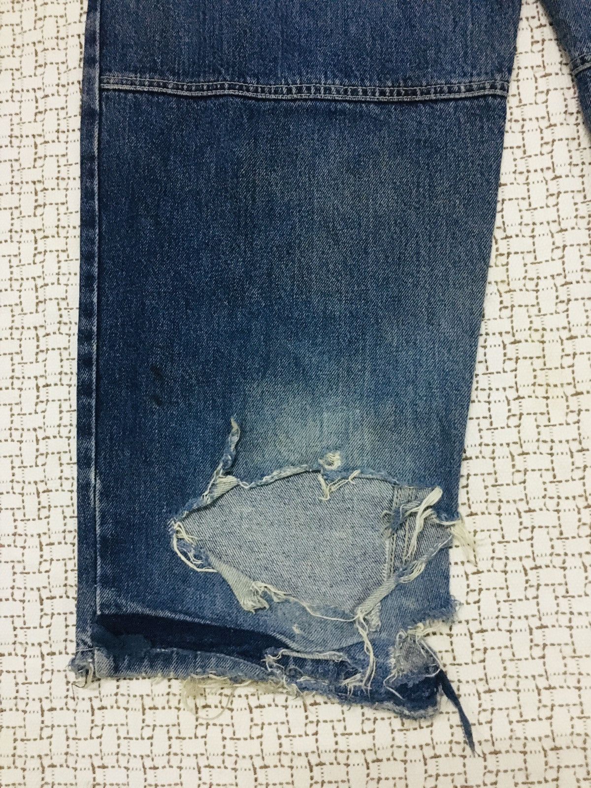 Fubu × JNCO × Triple 5 Soul A06 Triple 5 Soul NYC Distressed Baggy Jeans Size US 31 - 14 Thumbnail