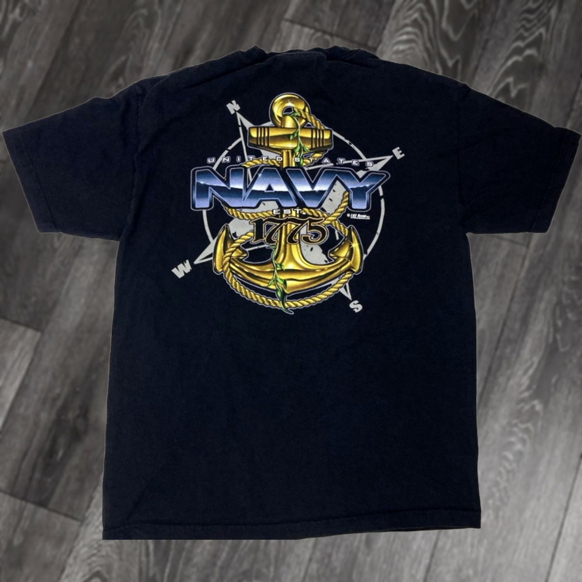 Vintage 7.62 Designs United States Navy Graphic T-shirt Men Medium Black Short Sleeve Size US M / EU 48-50 / 2 - 1 Thumbnail