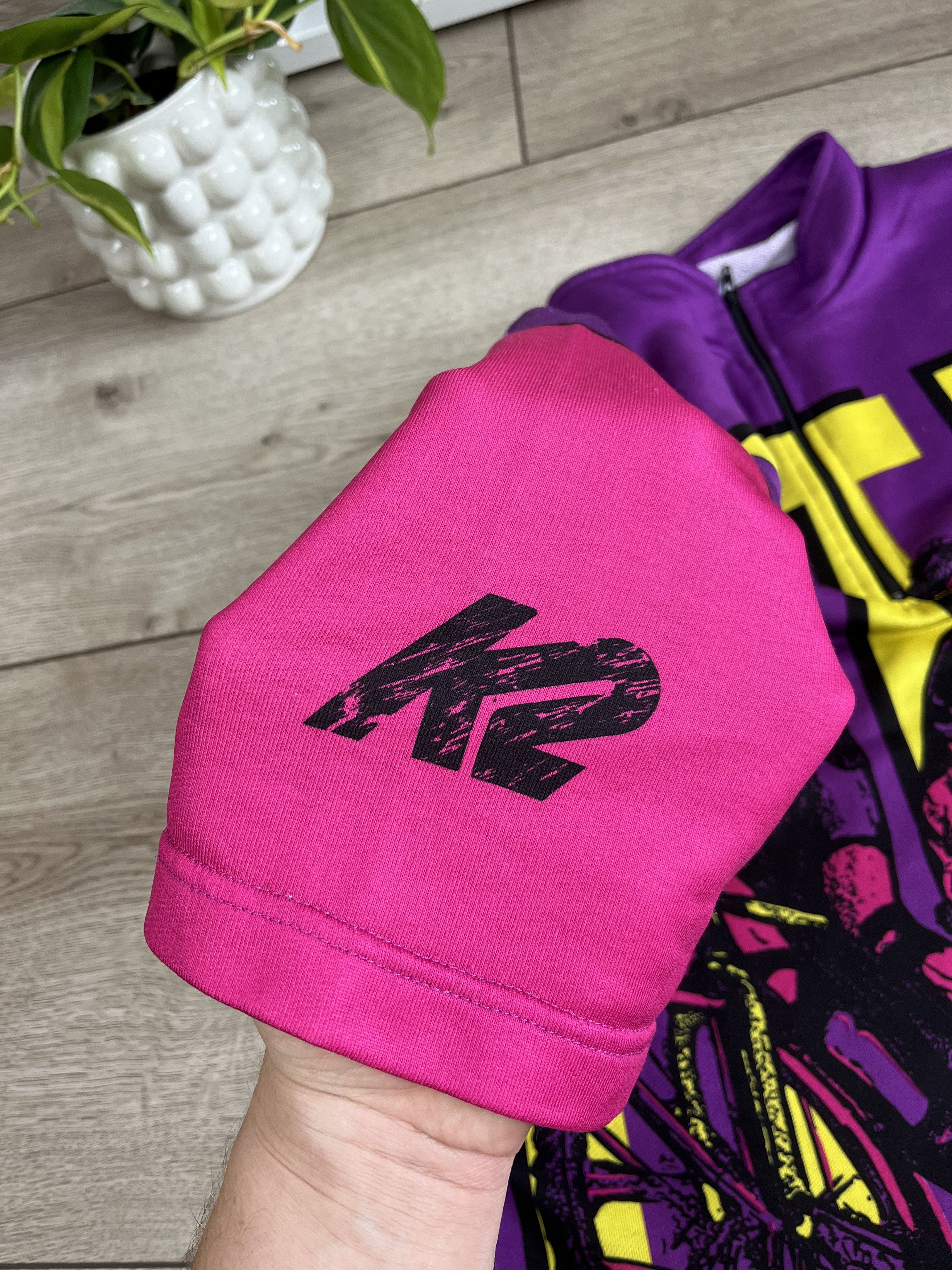 Vintage 90s Cycling Jersey Bicycle rave techno acid print K2 MTB Size US L / EU 52-54 / 3 - 3 Thumbnail