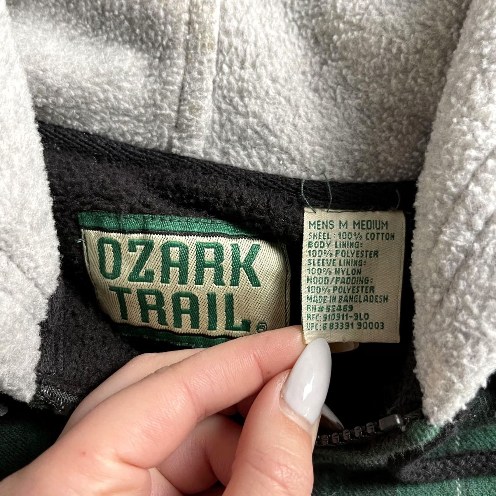 Vintage VINTAGE Ozark Trail Mens M Green Plaid Hooded Parka Flannel Jacket Jacket Size US M / EU 48-50 / 2 - 3 Thumbnail