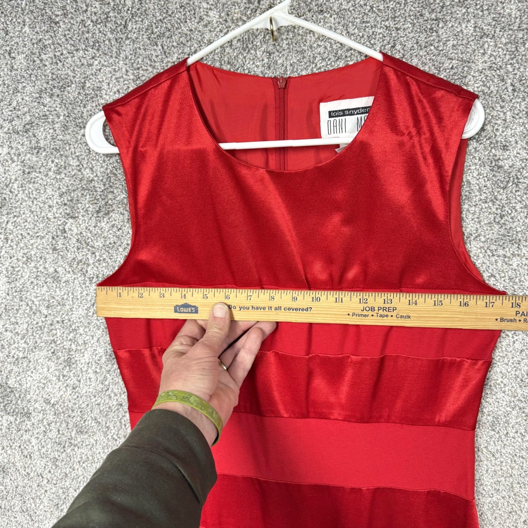 Vintage VINTAGE Dani Max Dress 8 Women Long Satin Red Formal Evening 80s 90s Unites Union USA Sleeveless Party/Cocktail Womens Max Size M / US 6-8 / IT 42-44 - 2 Thumbnail