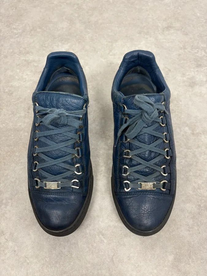 Balenciaga Balenciaga Arena Low Navy Leather Sneakers Size US 8.5 / EU 41-42 - 2 Thumbnail