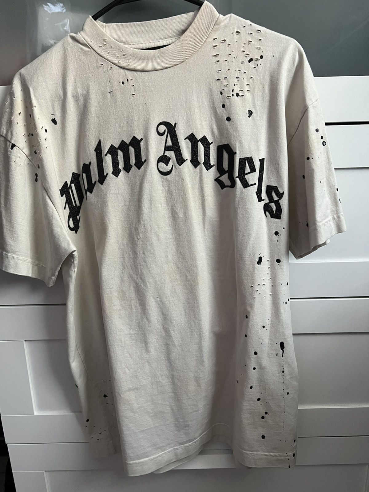 image of Palm Angels Shirt in Beige, Men's (Size XS)