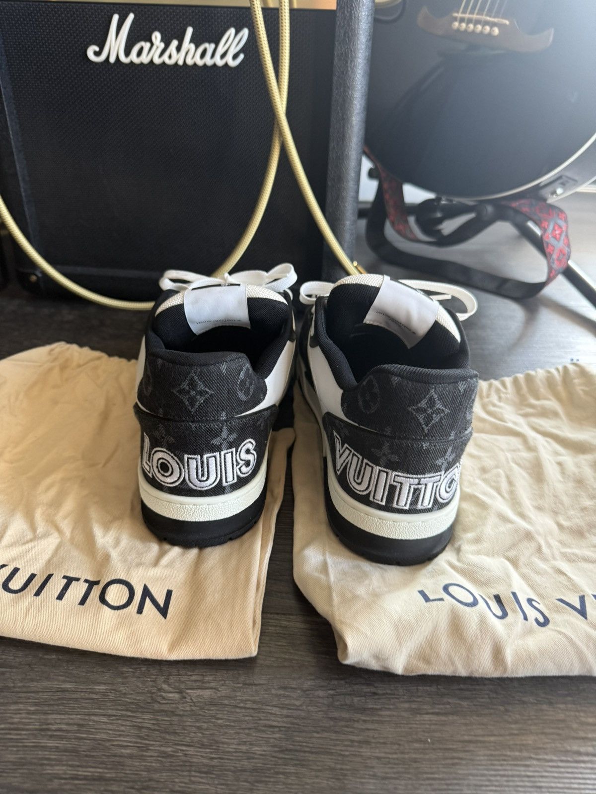 Louis Vuitton Louis Vuitton Trainer Black Strap Monogram Size US 9 / EU 42 - 5 Thumbnail