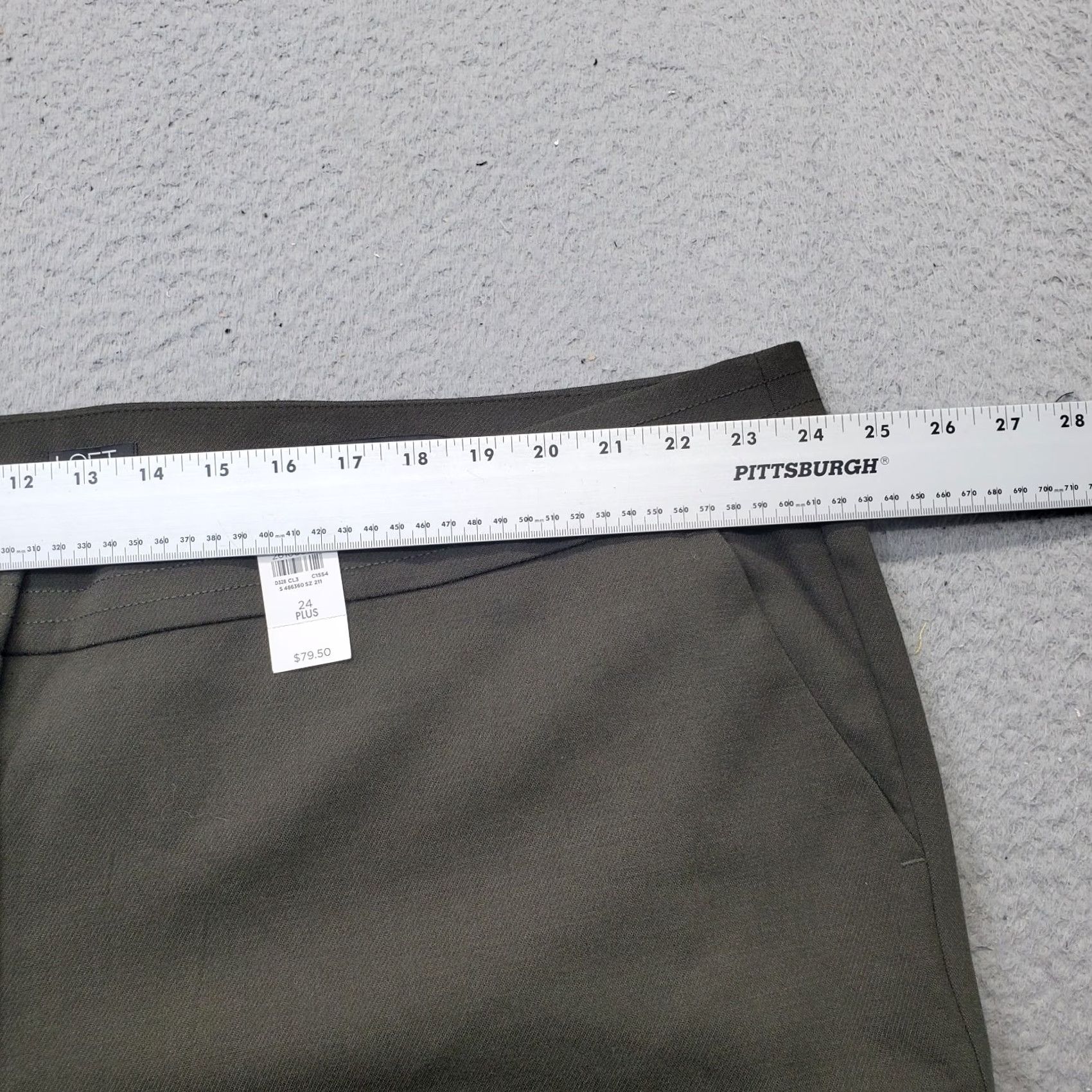 Loft LOFT Womens 24 Green Regular Fit Trouser Pants Wide-Leg Stretch Marisa Size 42" / US 20 - 6 Thumbnail