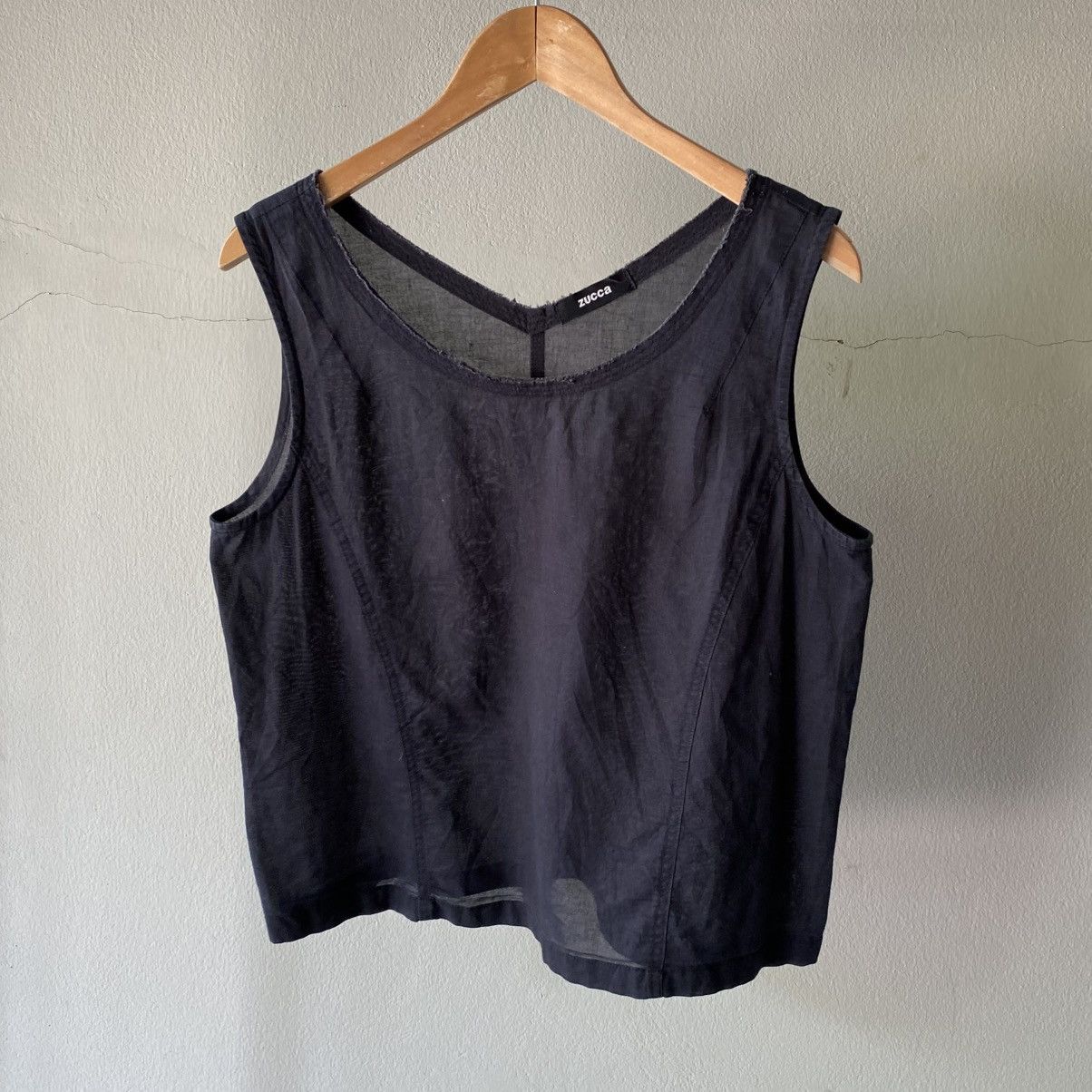 Zucca ZUCCA Black Sleeveless Blouse Size M / US 6-8 / IT 42-44 - 14 Thumbnail