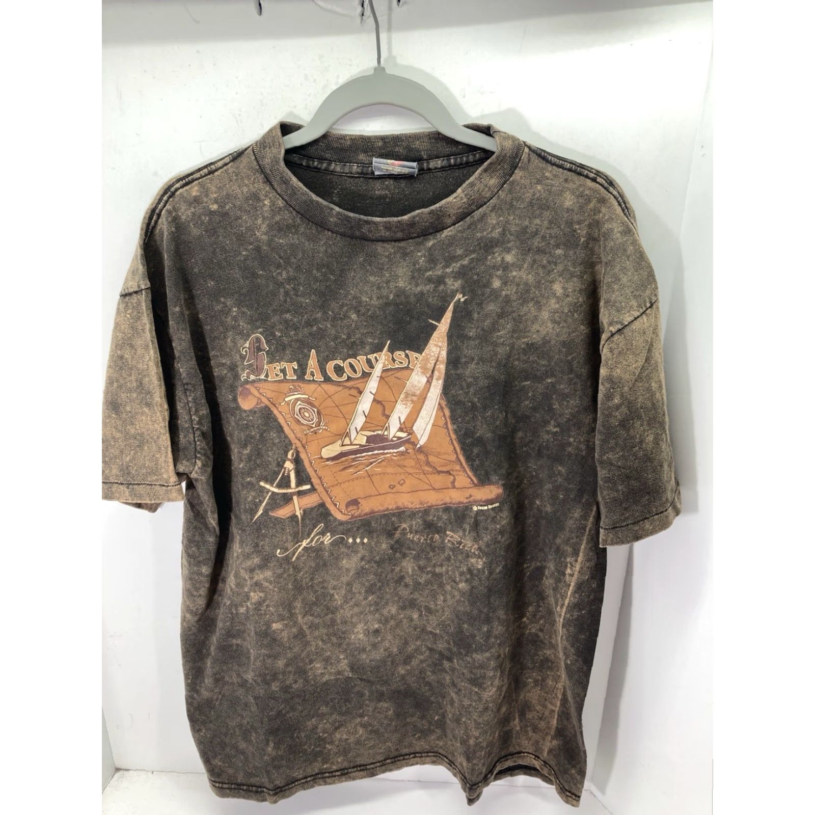 Vintage VINTAGE Puerto Rico Shirt TShirt Men M Brown Short Sleeve USA Stitch Shirt Mens 90s WV? Size US M / EU 48-50 / 2 - 2 Thumbnail