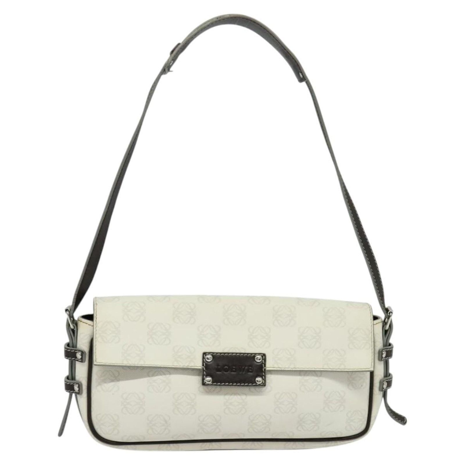 Loewe White Canvas Anagram