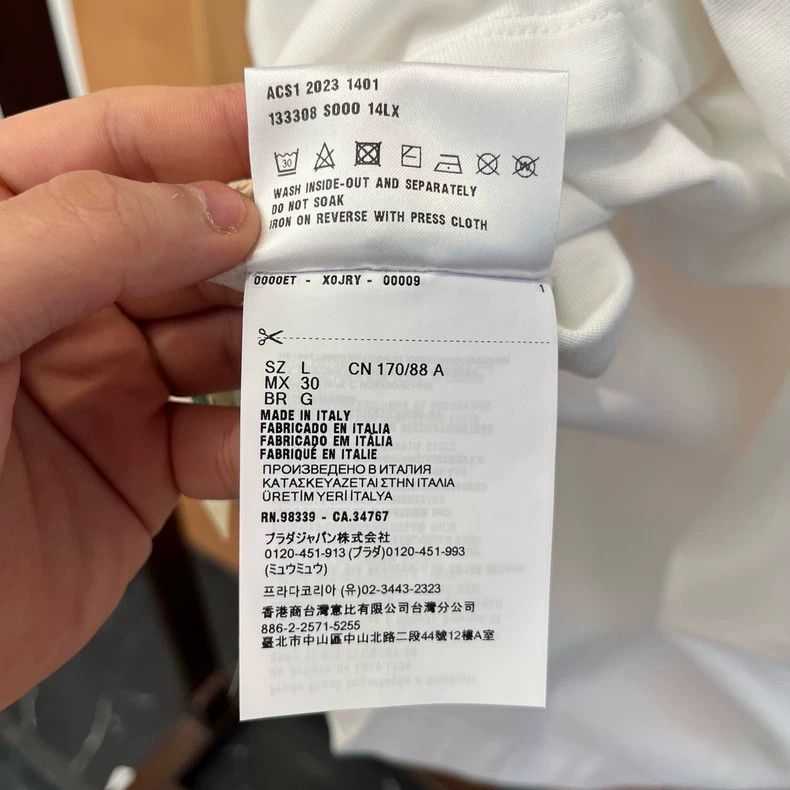 Prada Prada 24ss popular white slogan polo dress 2502-Nextarrow Size L / US 10 / IT 46 - 6 Thumbnail
