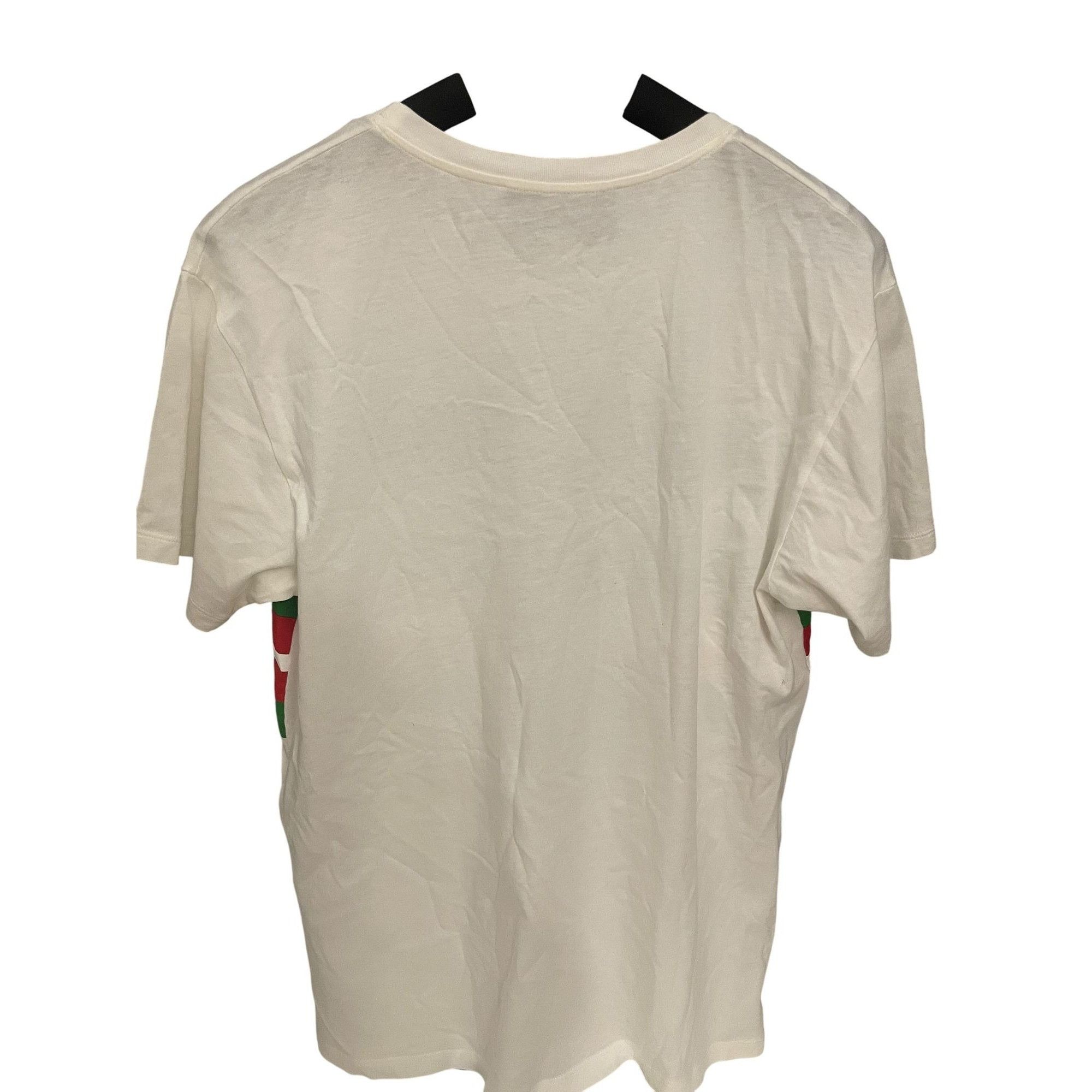 Gucci Gucci 1921 Logo White T-Shirt With Green & Red Stripes Made Size XS / US 0-2 / IT 36-38 - 2 Thumbnail