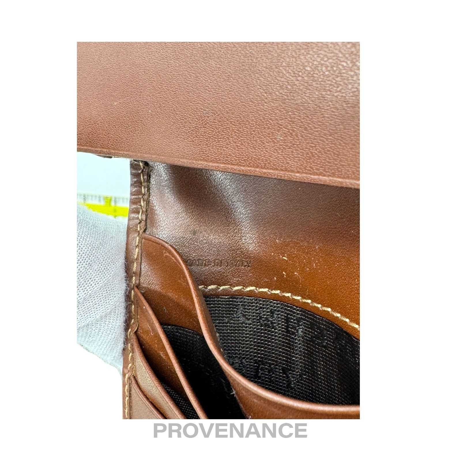 Burberry 🔴 Burberry Pocket Organizer Wallet - Haymarket Check Brown Size ONE SIZE - 7 Thumbnail