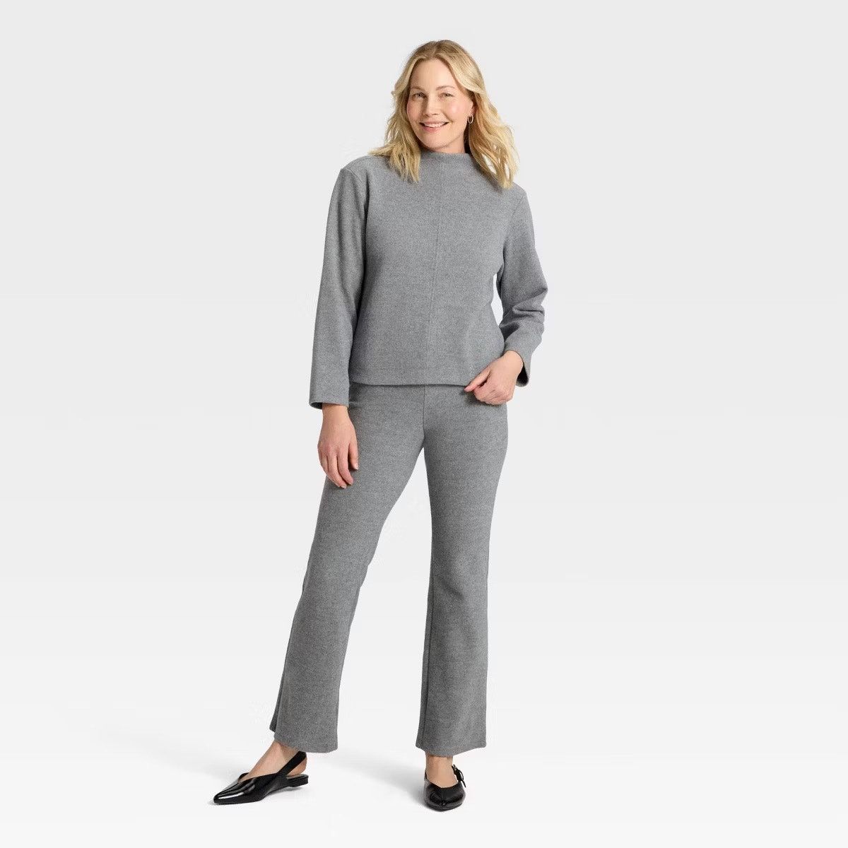 The Unbranded Brand Women's Long Sleeve Brushed Mockneck Top -A New Day Gray XXL Size XXL / US 16-18 / IT 52-54 - 3 Thumbnail