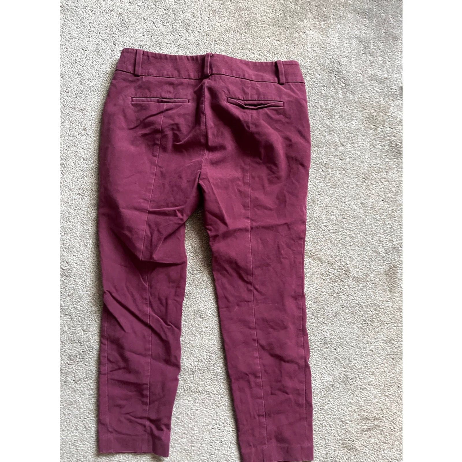 Ann Taylor Ann Taylor Loft Womens Marisa Skinny Ankle Pants 6P Maroon Size 28" / US 6 / IT 42 - 3 Thumbnail