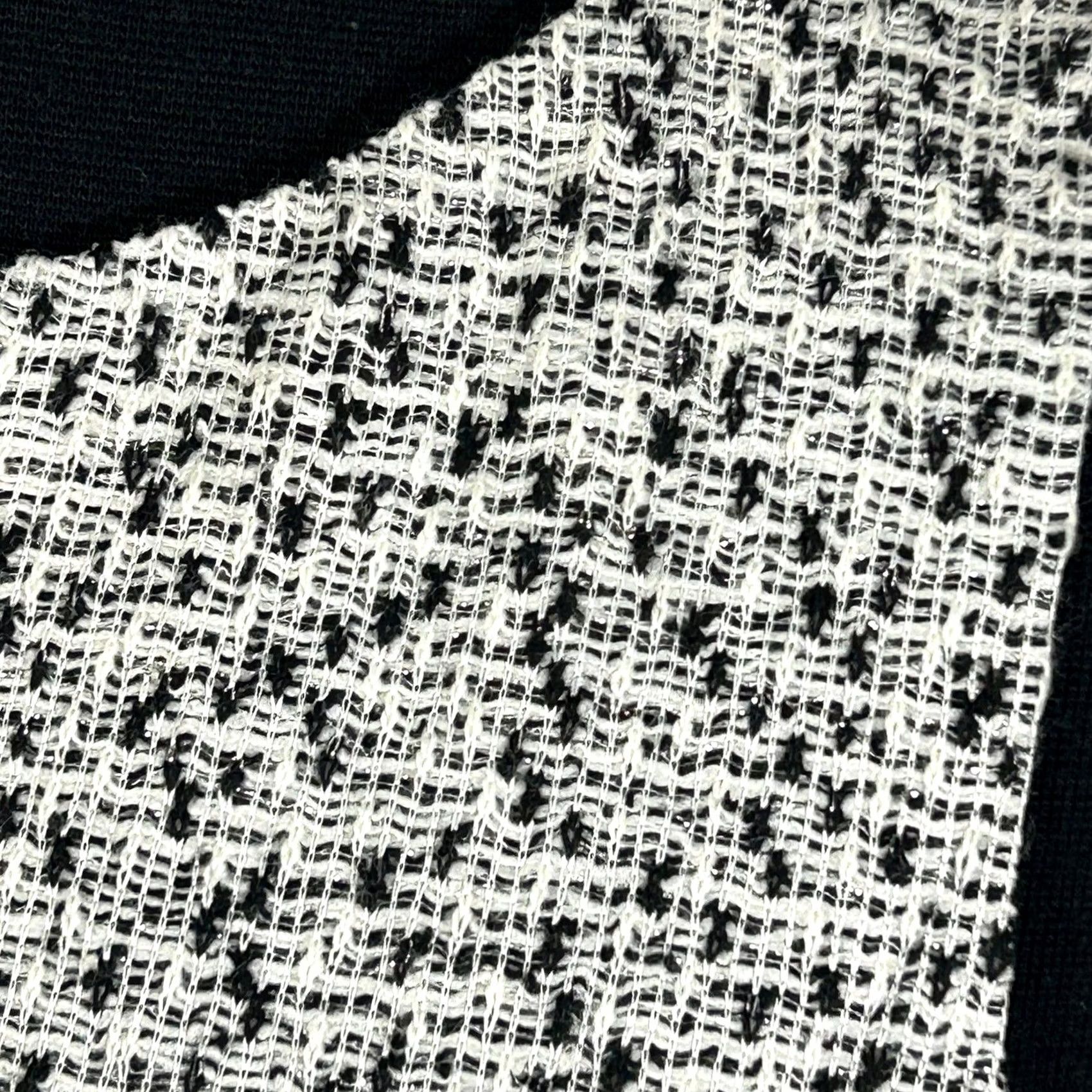 Alice + Olivia Alice + Olivia Tweed Mini Dress Women Black White - Cutout Zipper Detail Size S / US 4 / IT 40 - 5 Thumbnail