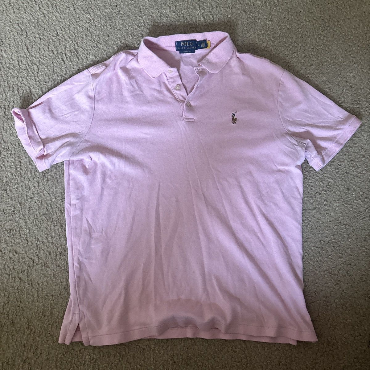 Polo Ralph Lauren Mens Pink Polo Ralph Lauren Medium Polo Shirt Size US M / EU 48-50 / 2 - 1 Thumbnail