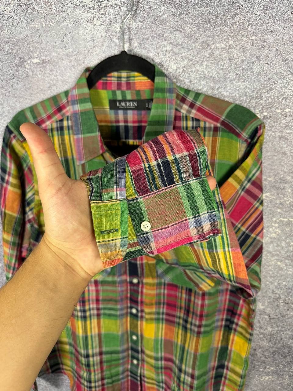 Polo Ralph Lauren Lauren Ralph Lauren 100% Linen Check Shirt Button Up Large Size US L / EU 52-54 / 3 - 15 Thumbnail