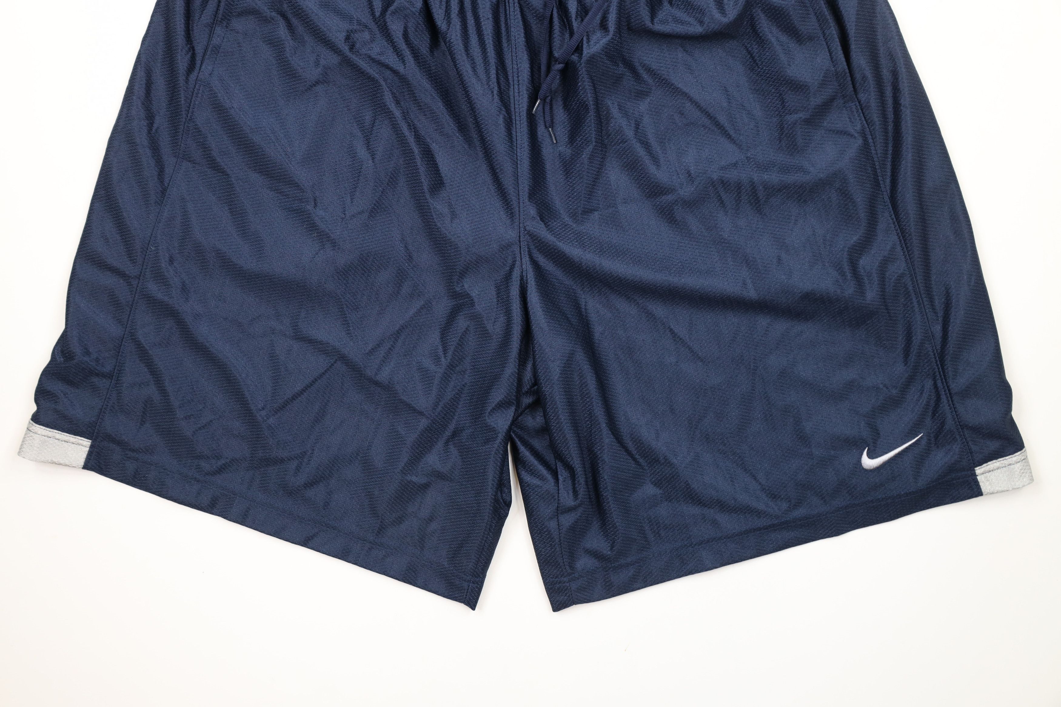 Nike × Vintage Vintage Nike Mini Swoosh Gym Basketball Shorts Navy Blue Size US 40 / EU 56 - 4 Thumbnail