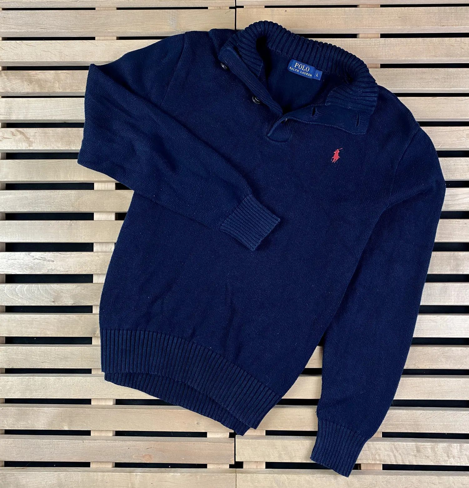 Polo Ralph Lauren Mens Sweater Long Sleeve Polo Ralph Lauren Size L Cotton Size US L / EU 52-54 / 3 - 1 Thumbnail