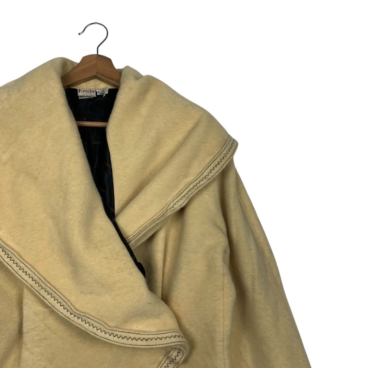 Krizia Uomo Vintage 90's KRIZIA Asymmetrical Wool Jacket #2874-C130 Size M / US 6-8 / IT 42-44 - 4 Thumbnail