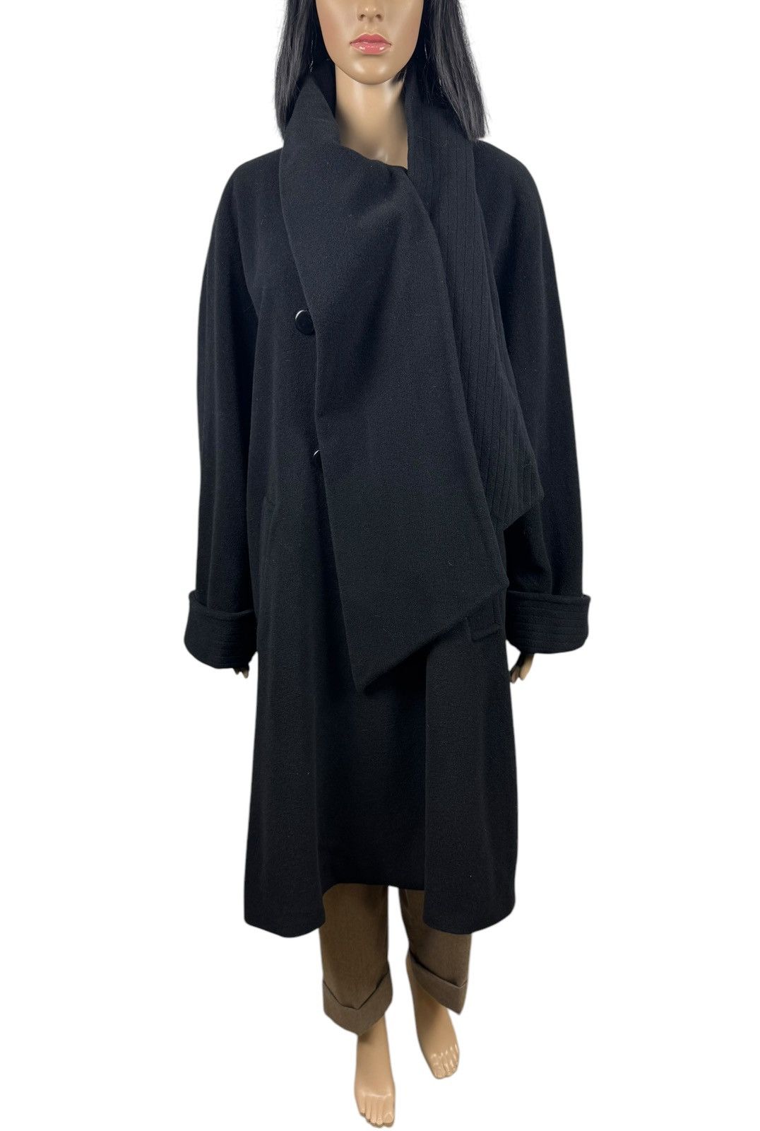 Escada Escada By Margaretha Ley Wool Overcoat Scarf Decor DE40 IT46 Size L / US 10 / IT 46 - 3 Thumbnail