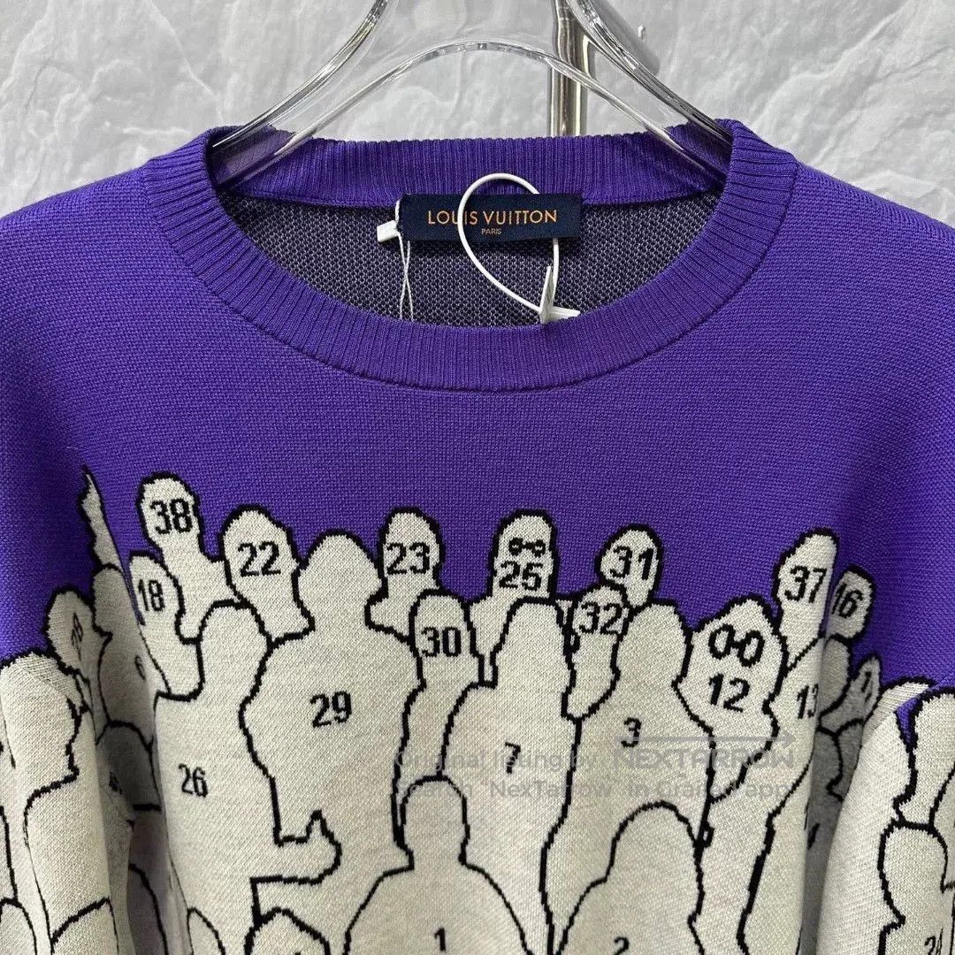 Louis Vuitton purple louis vuitton knit sweater XL size. Size US XL / EU 56 / 4 - 2 Thumbnail