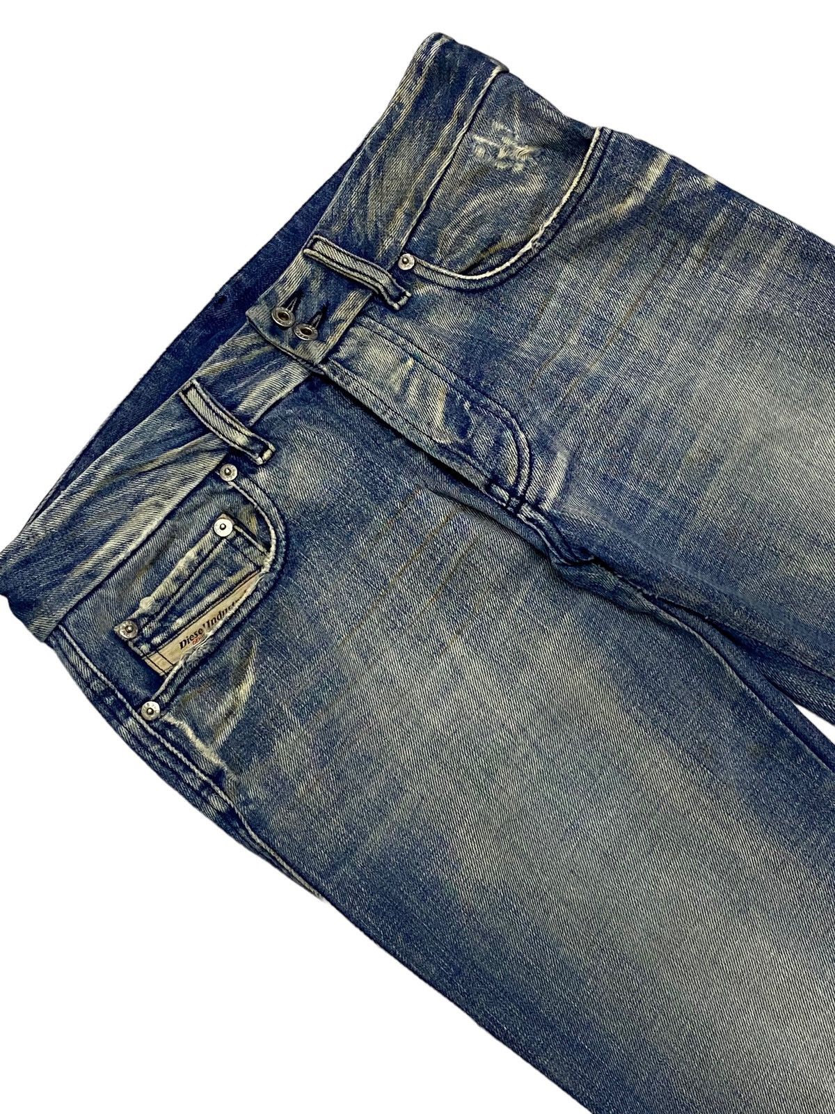 14th Addiction × If Six Was Nine × Le Grande Bleu (L.G.B.) Flare Diesel Low Rise Mud Washed Light Whisker Distressed Size US 30 / EU 46 - 7 Thumbnail