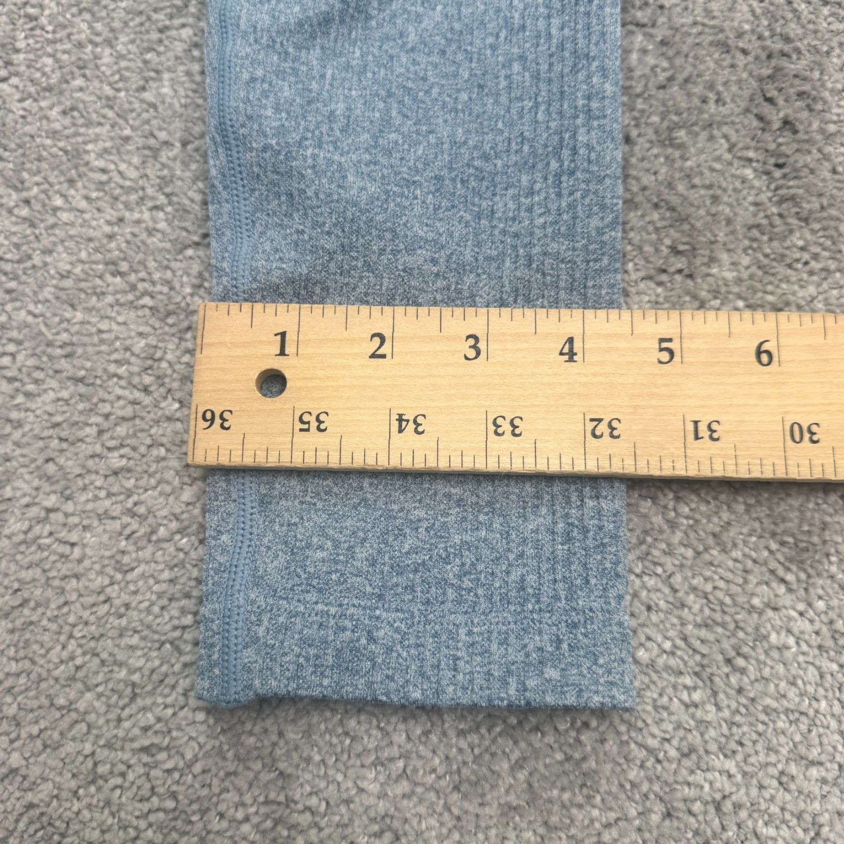 Vintage VINTAGE Echt Brand Blue Seamless Ribbed High Rise Compression Leggings Womens Small Activewear Yoga Gym Size 28" / US 6 / IT 42 - 5 Thumbnail