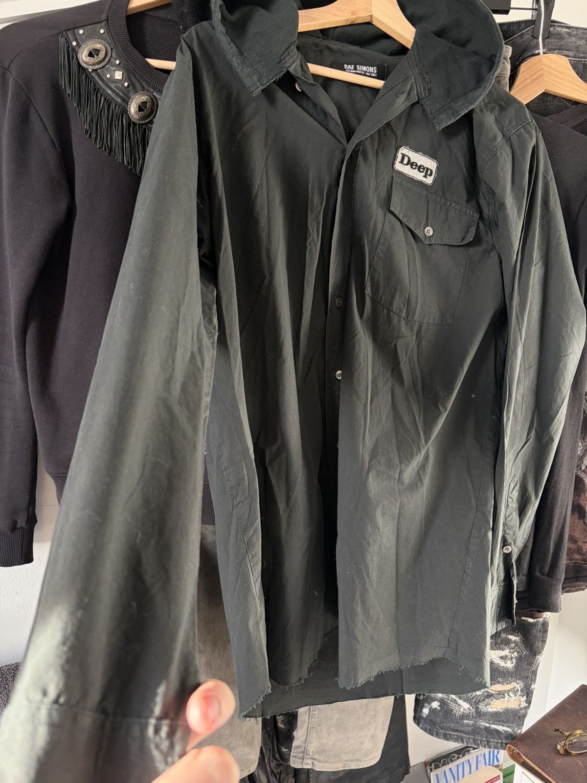 Raf Simons A/W02 VIRGINIA CREEPER WORKER HOODED SHIRT Size US M / EU 48-50 / 2 - 3 Thumbnail
