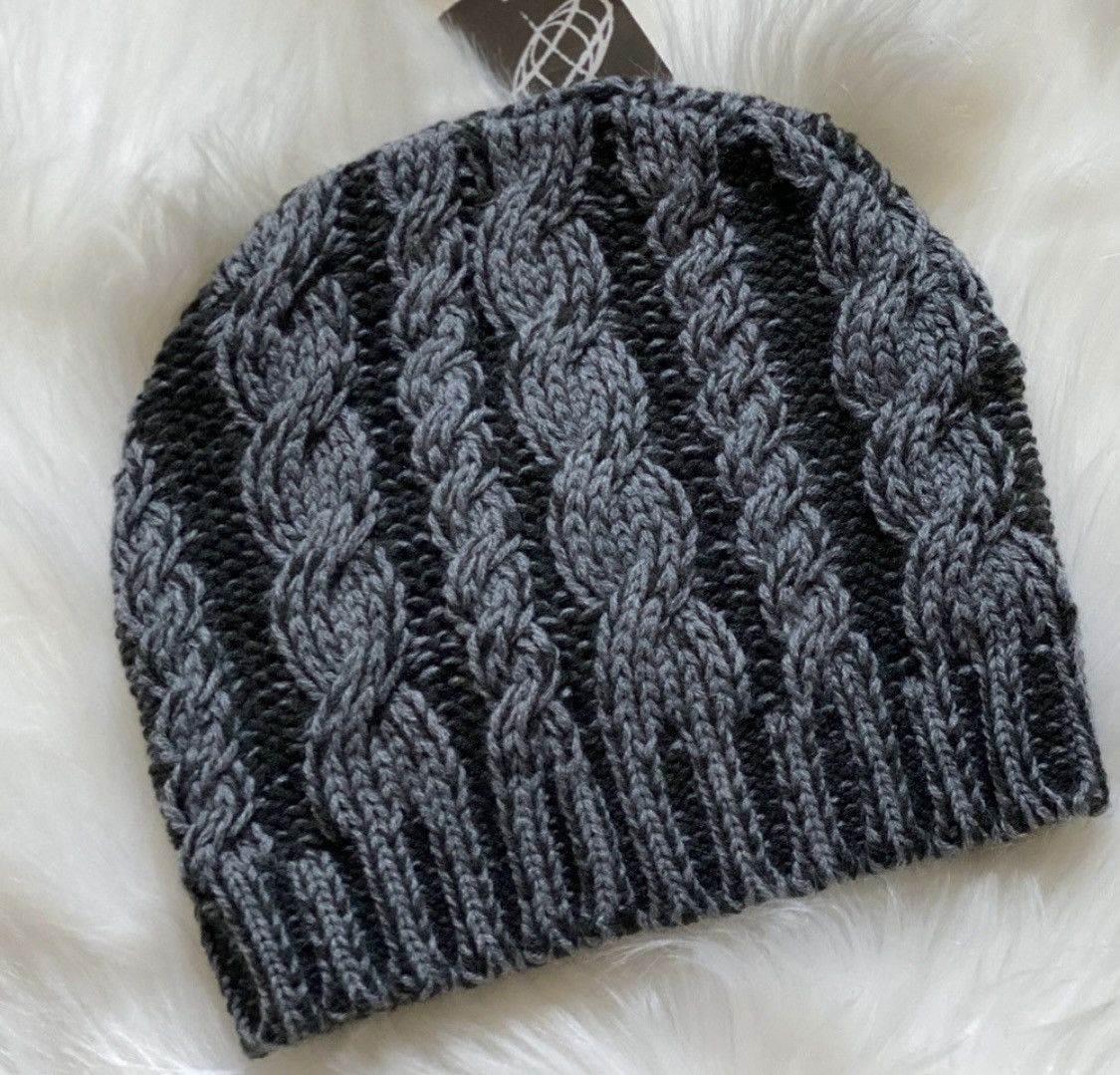 Other GRAY URBAN PEWTER EMBROIDERED KNIT BEANIE HAT Size ONE SIZE - 4 Thumbnail