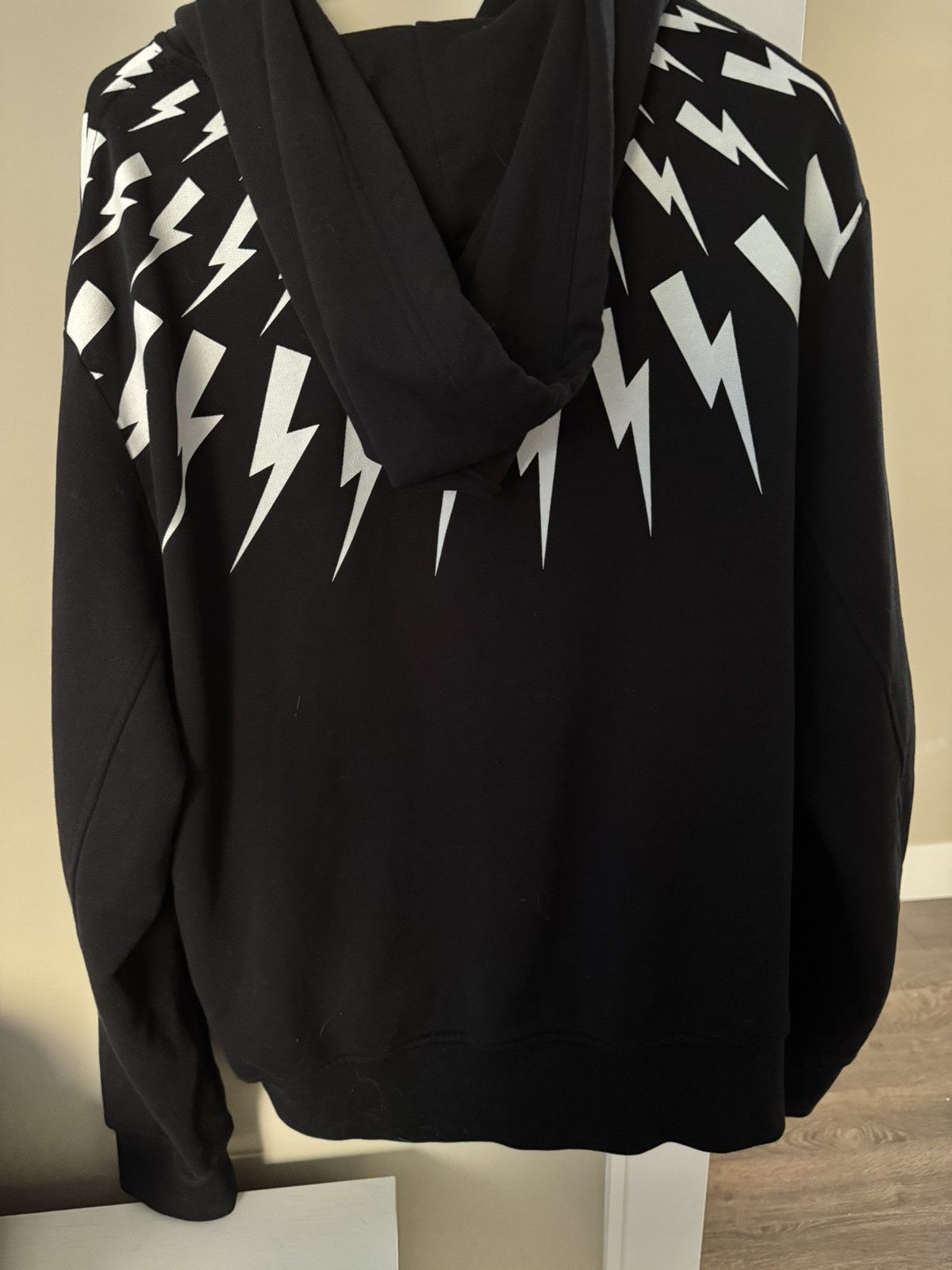 Neil Barrett Neil Barrett Fair Isle Thunderbolt Hoodie Size US L / EU 52-54 / 3 - 3 Thumbnail