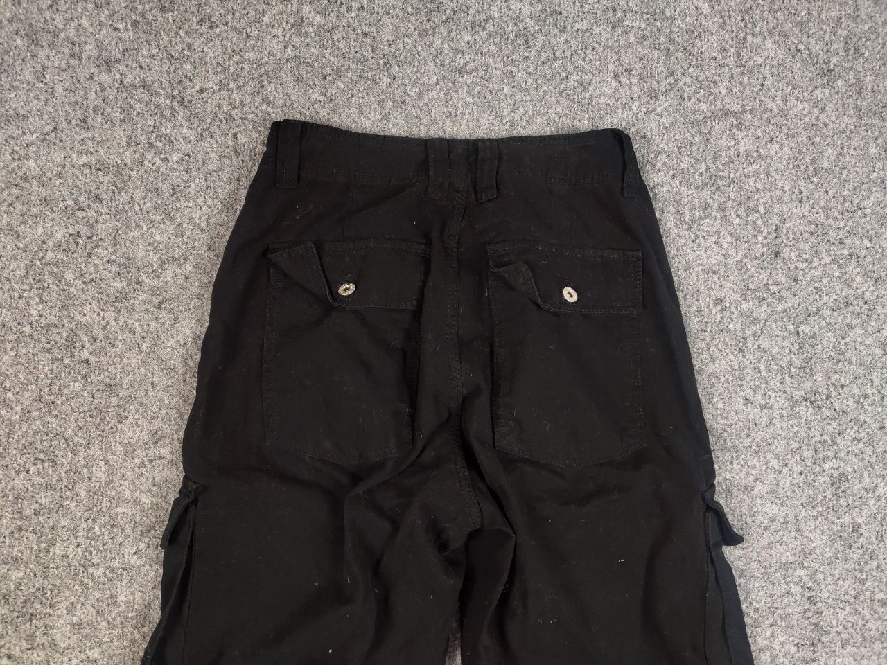 Japanese Brand Vintage Japanese Baggy Black Cotton Cargo Pants Y2K Style Size US 30 / EU 46 - 12 Thumbnail