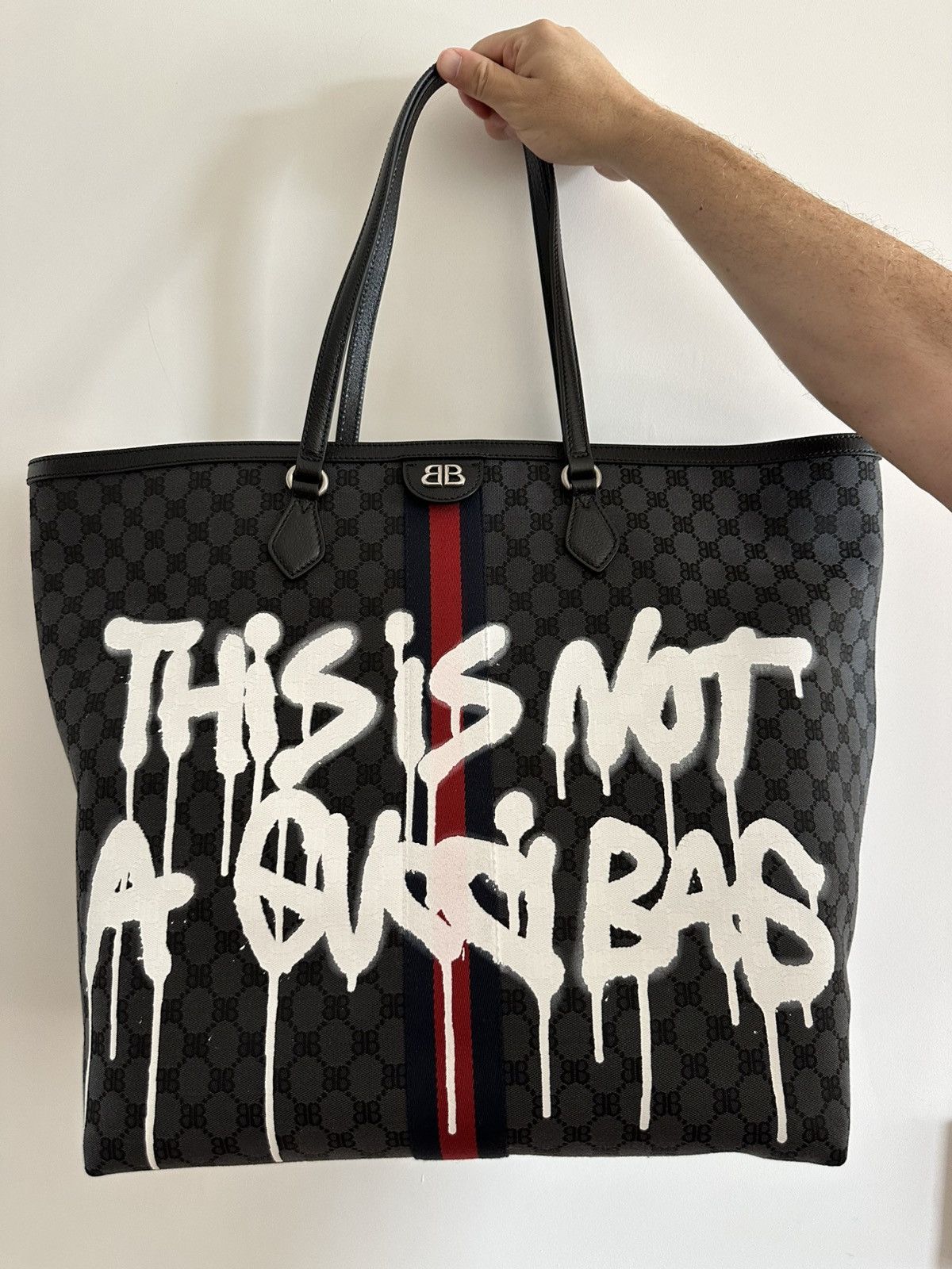 Balenciaga × Gucci Balenciaga x Gucci Hacker Project Tote Graffiti BB Bag Large Size ONE SIZE - 1 Thumbnail