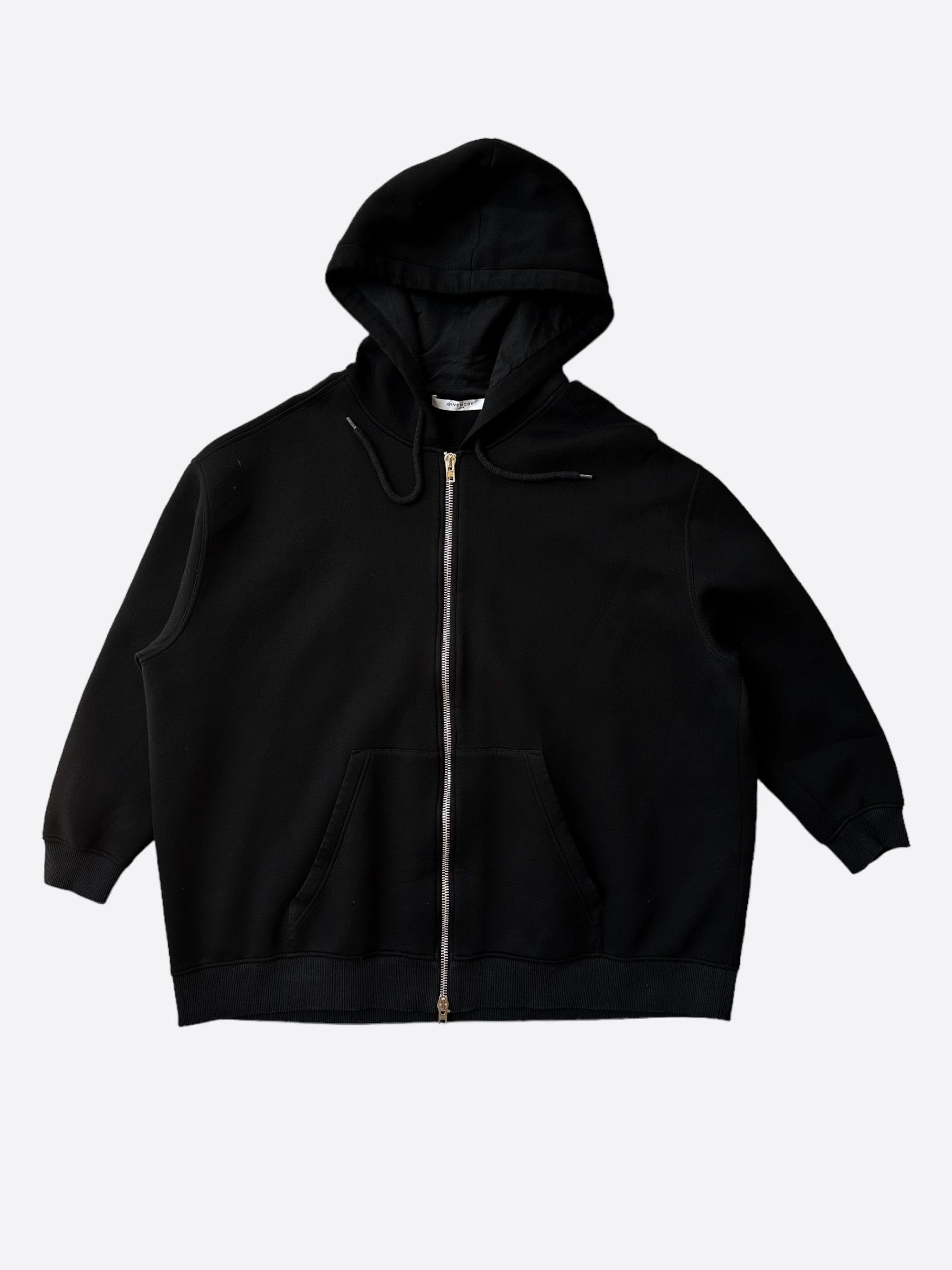 Givenchy Givenchy Black & White Back Logo Zip Up Hoodie Size US XXL / EU 58 / 5 - 2 Thumbnail